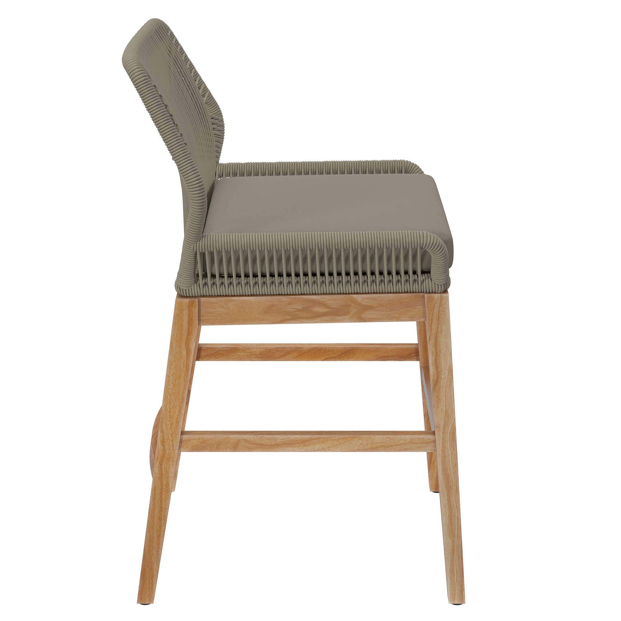 Wellspring Outdoor Patio Teak and Rope Counter Stool by Modway - Best Buy Furniture