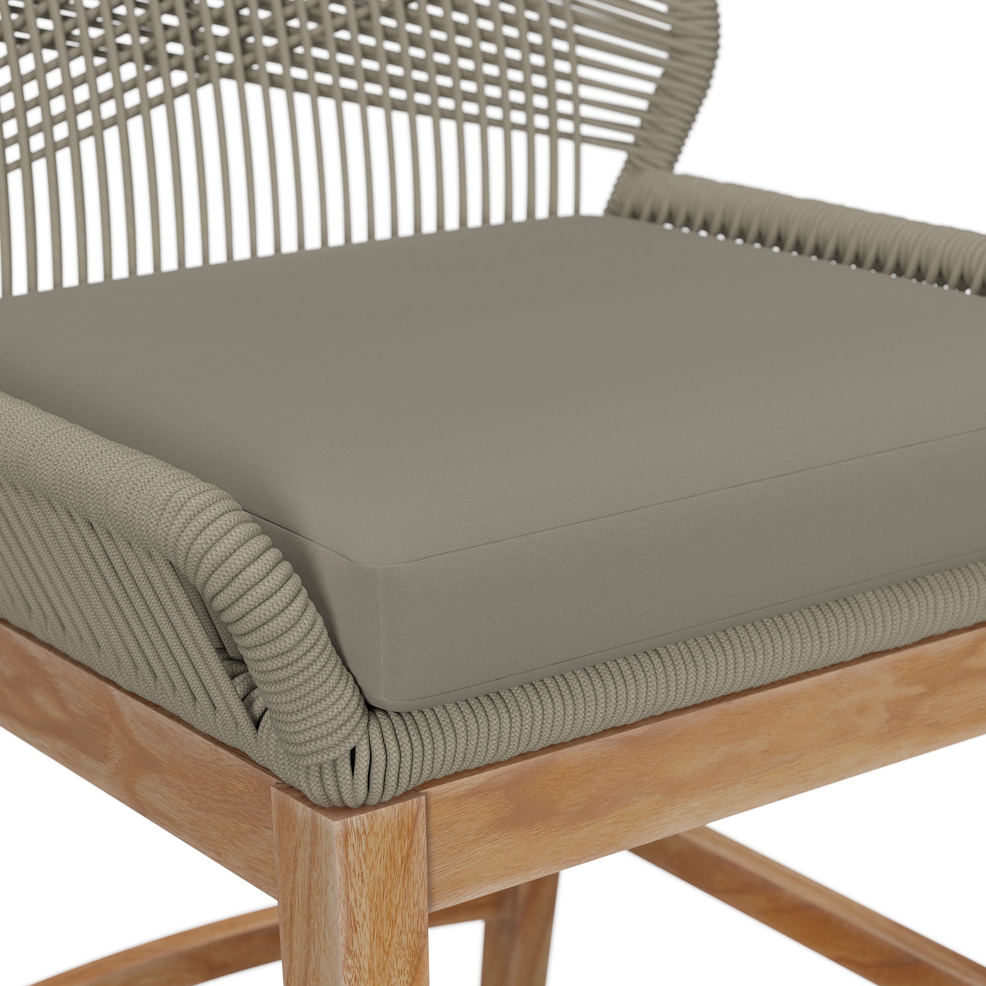 Wellspring Outdoor Patio Teak and Rope Counter Stool by Modway - Best Buy Furniture