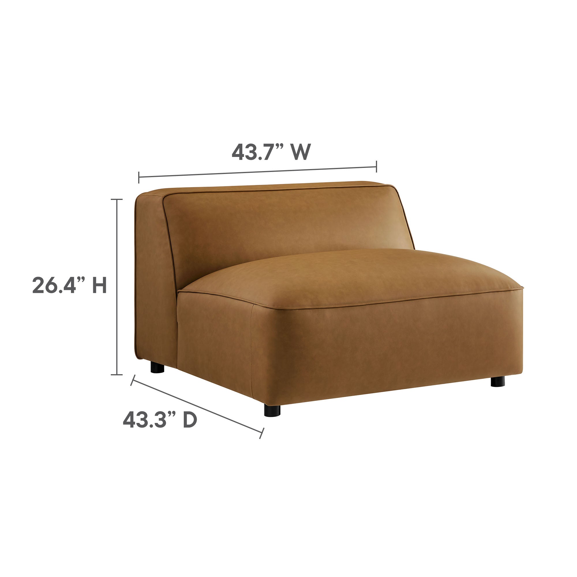 Auren 4-Piece Vegan Leather Modular Sofa Set by Modway - Best Buy Furniture