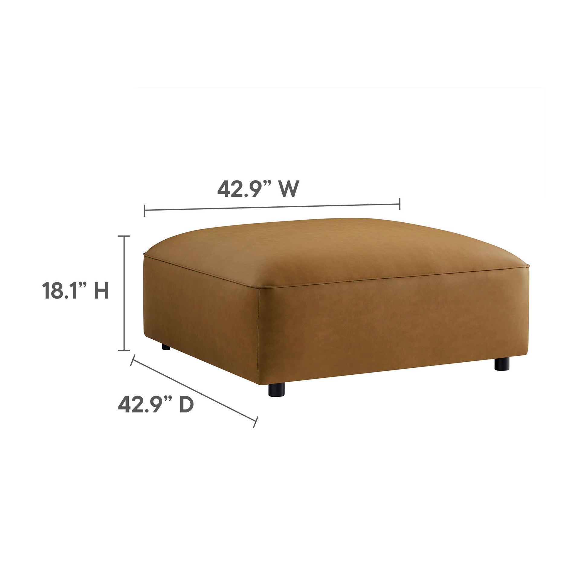 Auren 4-Piece Vegan Leather Modular Sofa Set by Modway - Best Buy Furniture