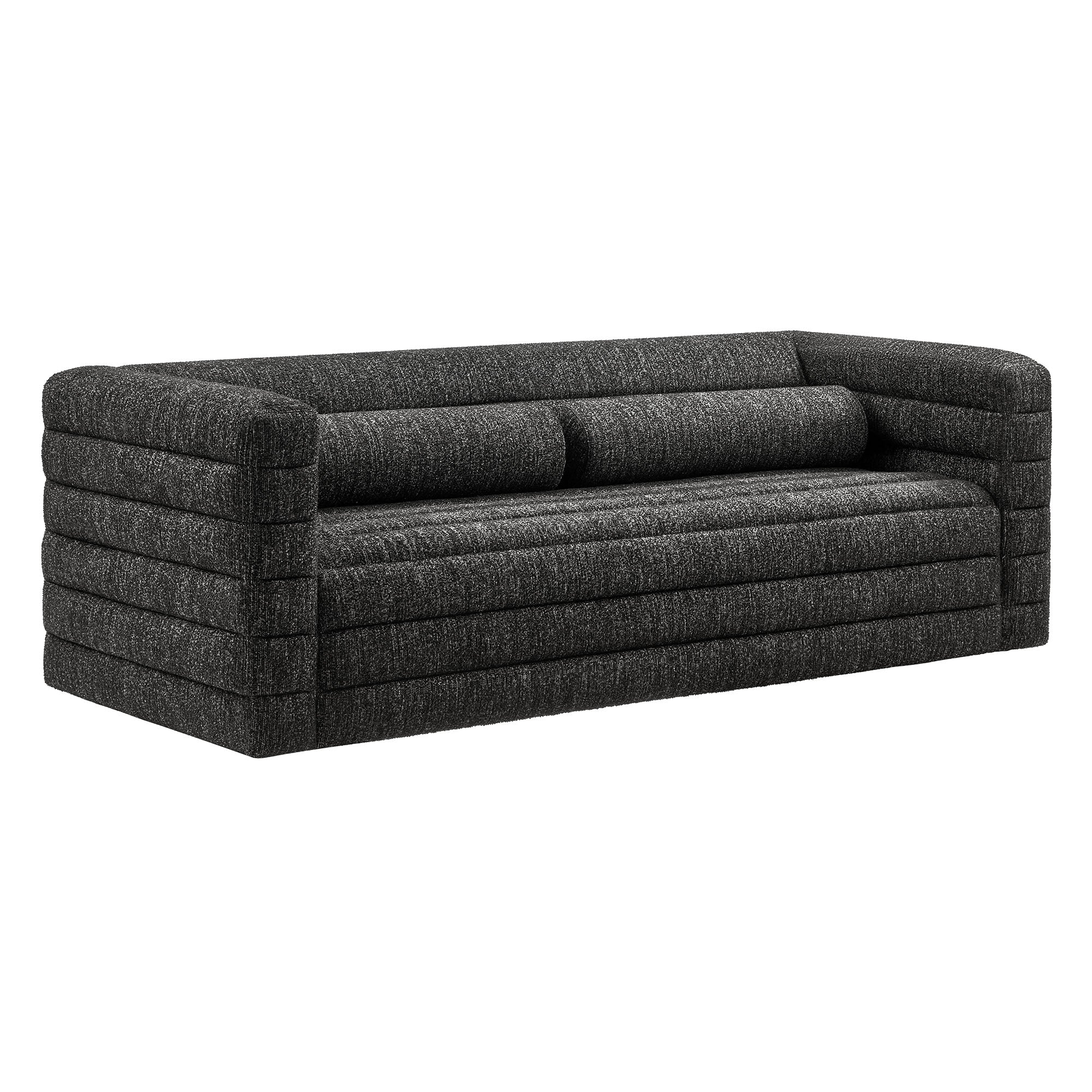 Relle Channel Tufted Boucle Upholstered Sofa by Modway - Best Buy Furniture