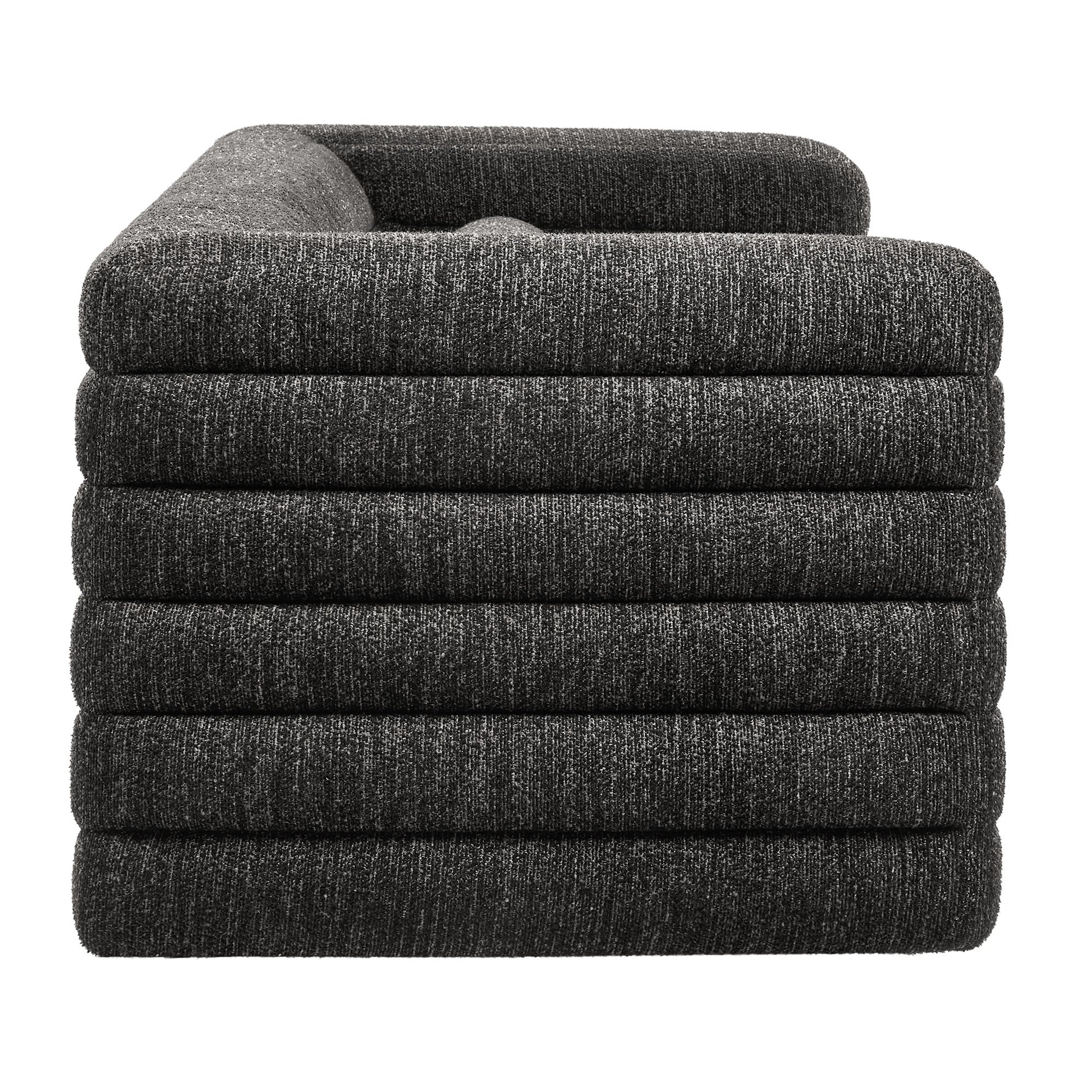 Relle Channel Tufted Boucle Upholstered Sofa by Modway - Best Buy Furniture