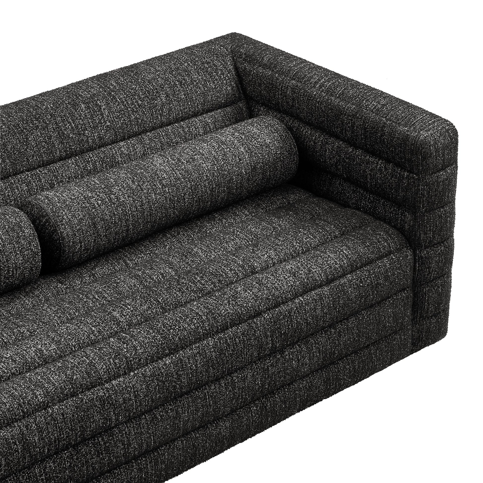 Relle Channel Tufted Boucle Upholstered Sofa by Modway - Best Buy Furniture