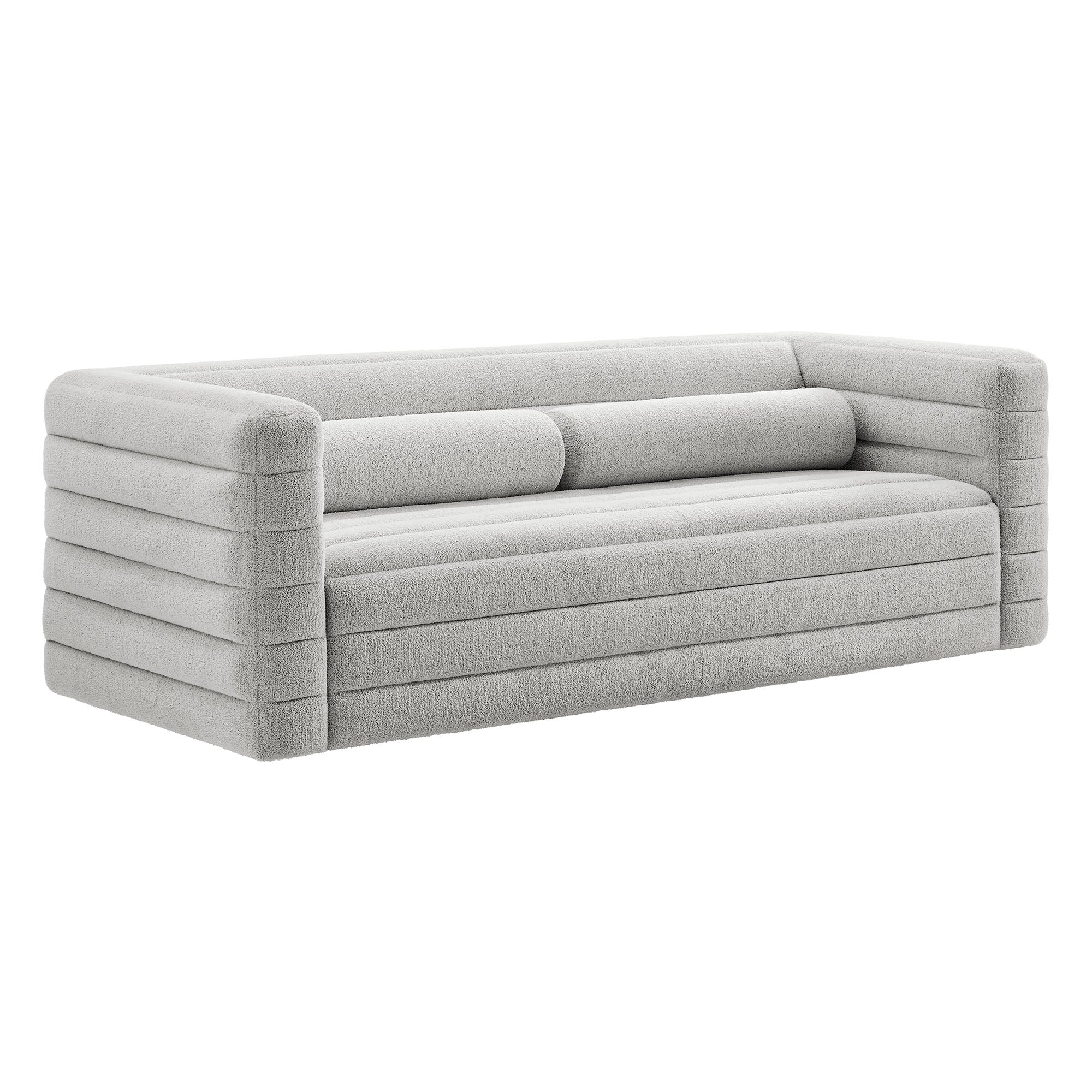 Relle Channel Tufted Boucle Upholstered Sofa by Modway - Best Buy Furniture