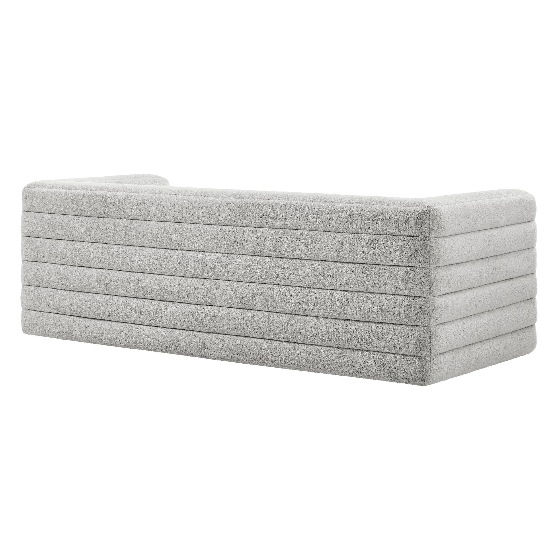 Relle Channel Tufted Boucle Upholstered Sofa by Modway - Best Buy Furniture