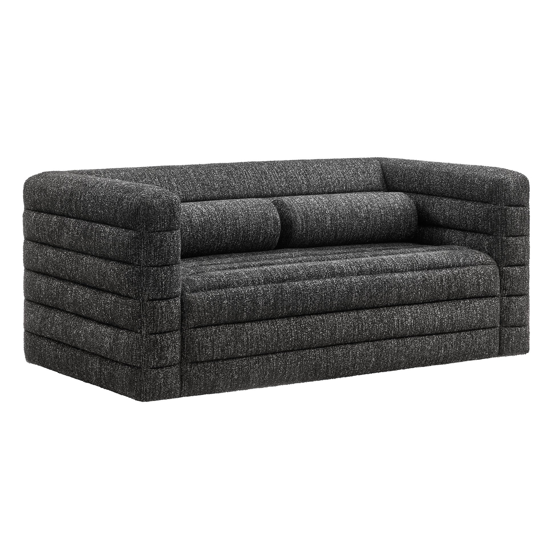 Relle Channel Tufted Boucle Upholstered Loveseat by Modway - Best Buy Furniture