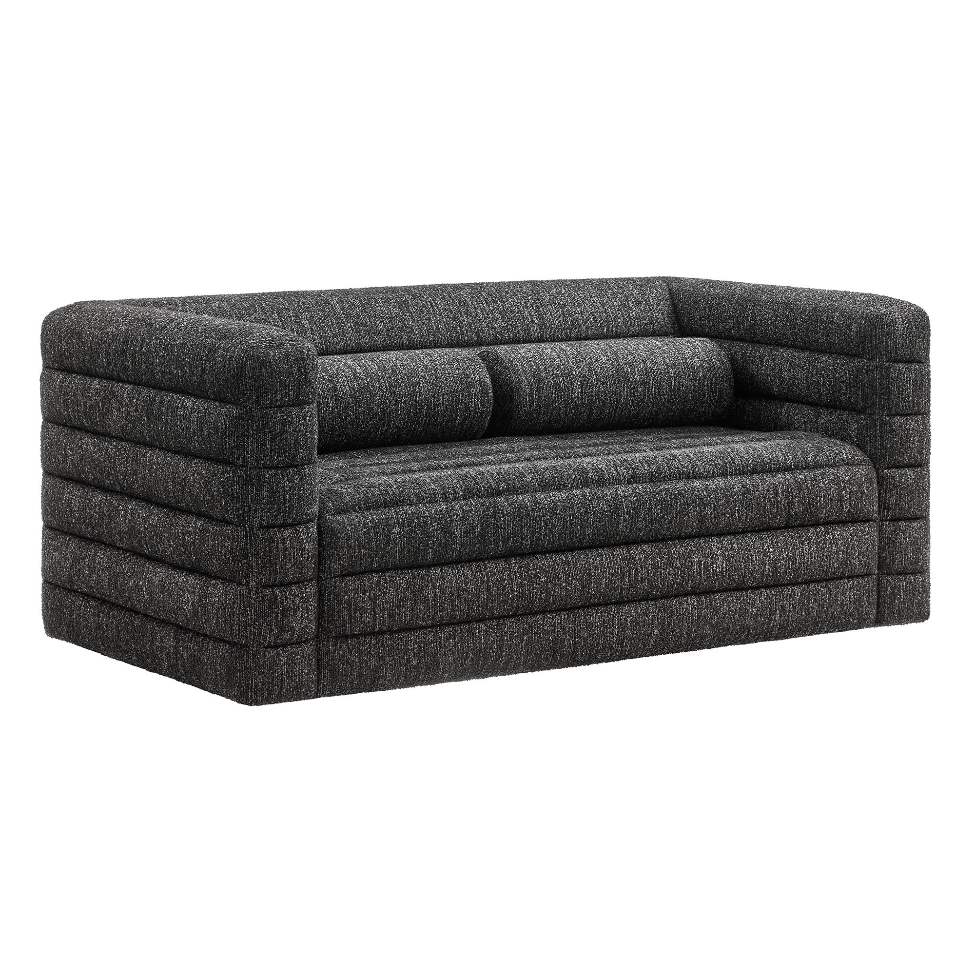 Relle Channel Tufted Boucle Upholstered Loveseat by Modway - Best Buy Furniture