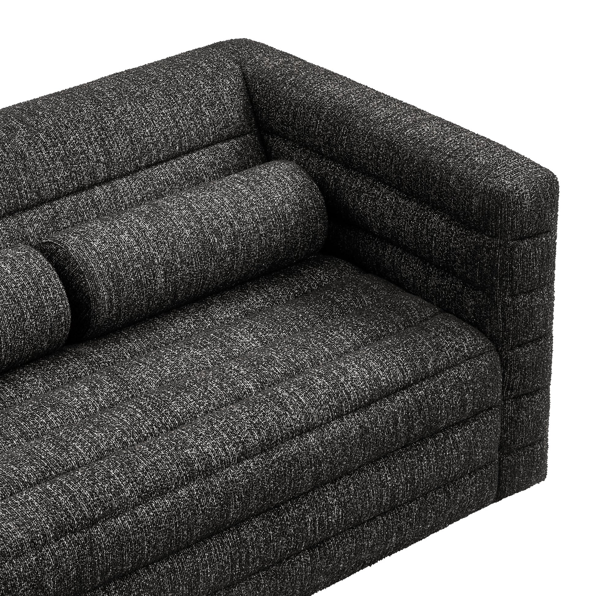 Relle Channel Tufted Boucle Upholstered Loveseat by Modway - Best Buy Furniture