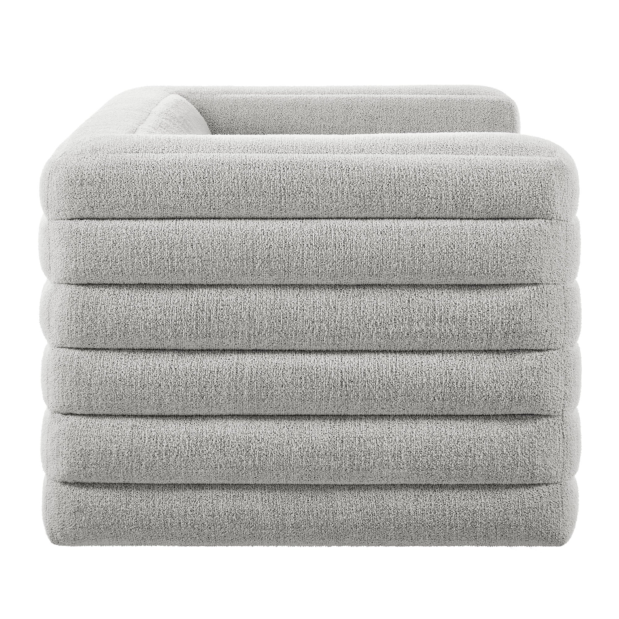 Relle Channel Tufted Boucle Upholstered Loveseat by Modway - Best Buy Furniture