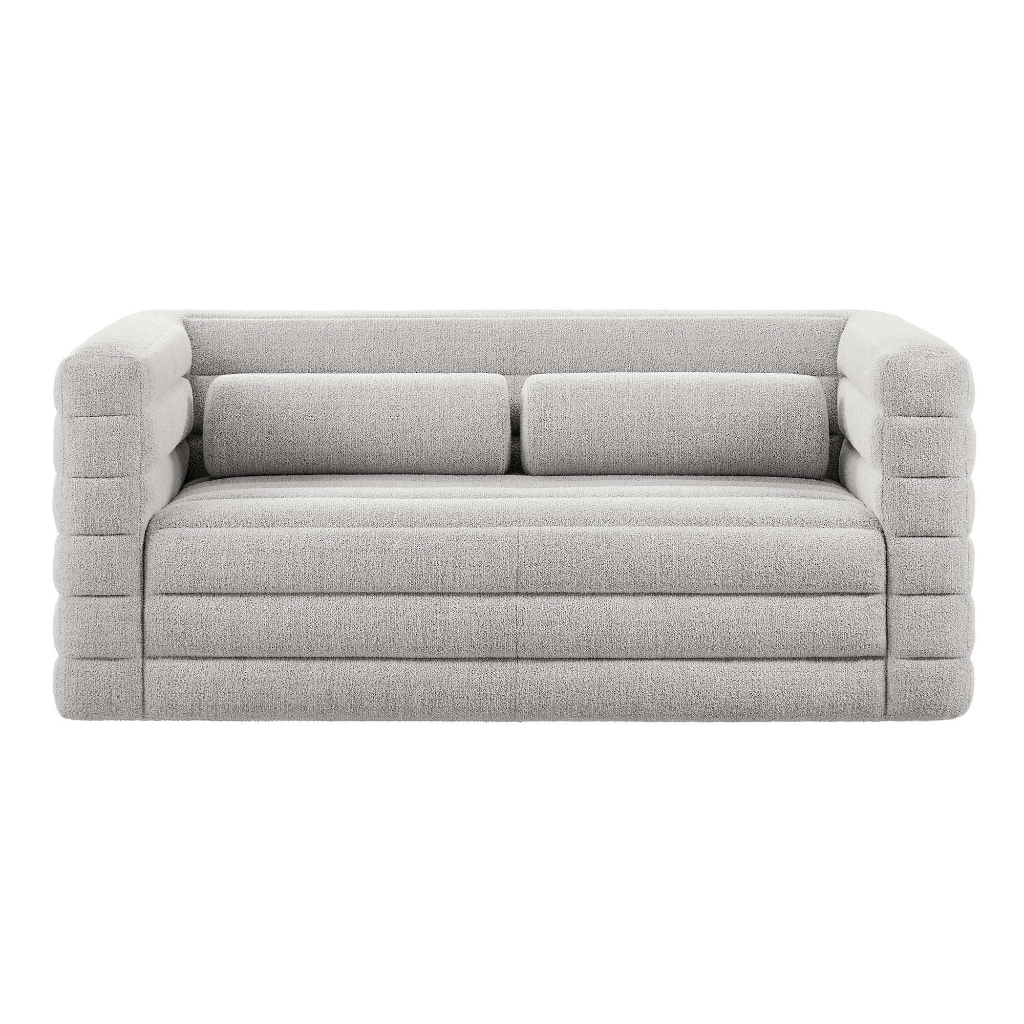 Relle Channel Tufted Boucle Upholstered Loveseat by Modway - Best Buy Furniture