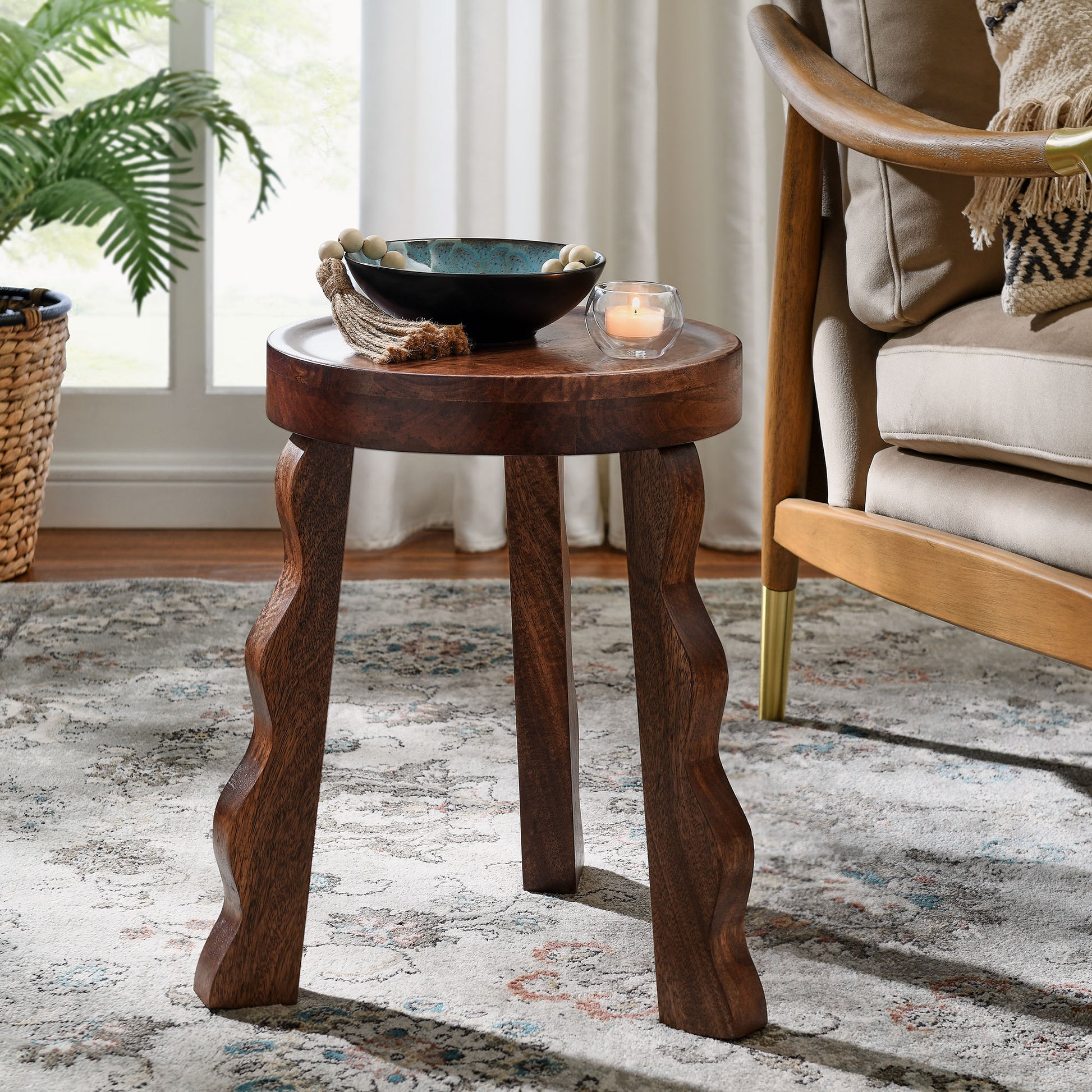 Sorrel Carved Wood Stool by Modway - Best Buy Furniture