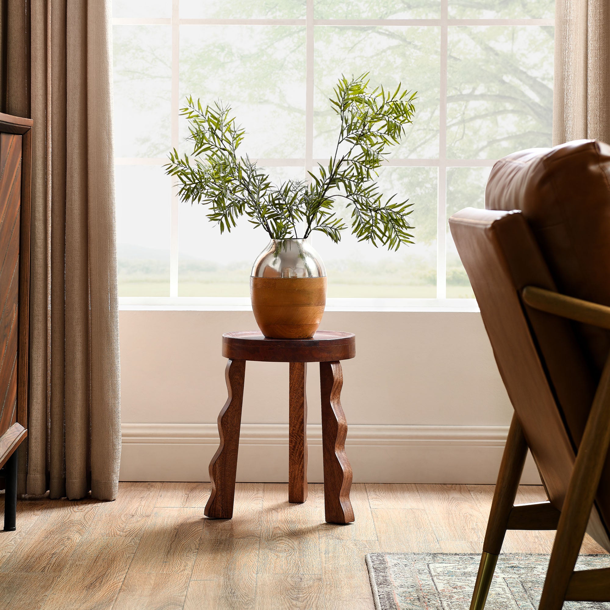Sorrel Carved Wood Stool by Modway - Best Buy Furniture