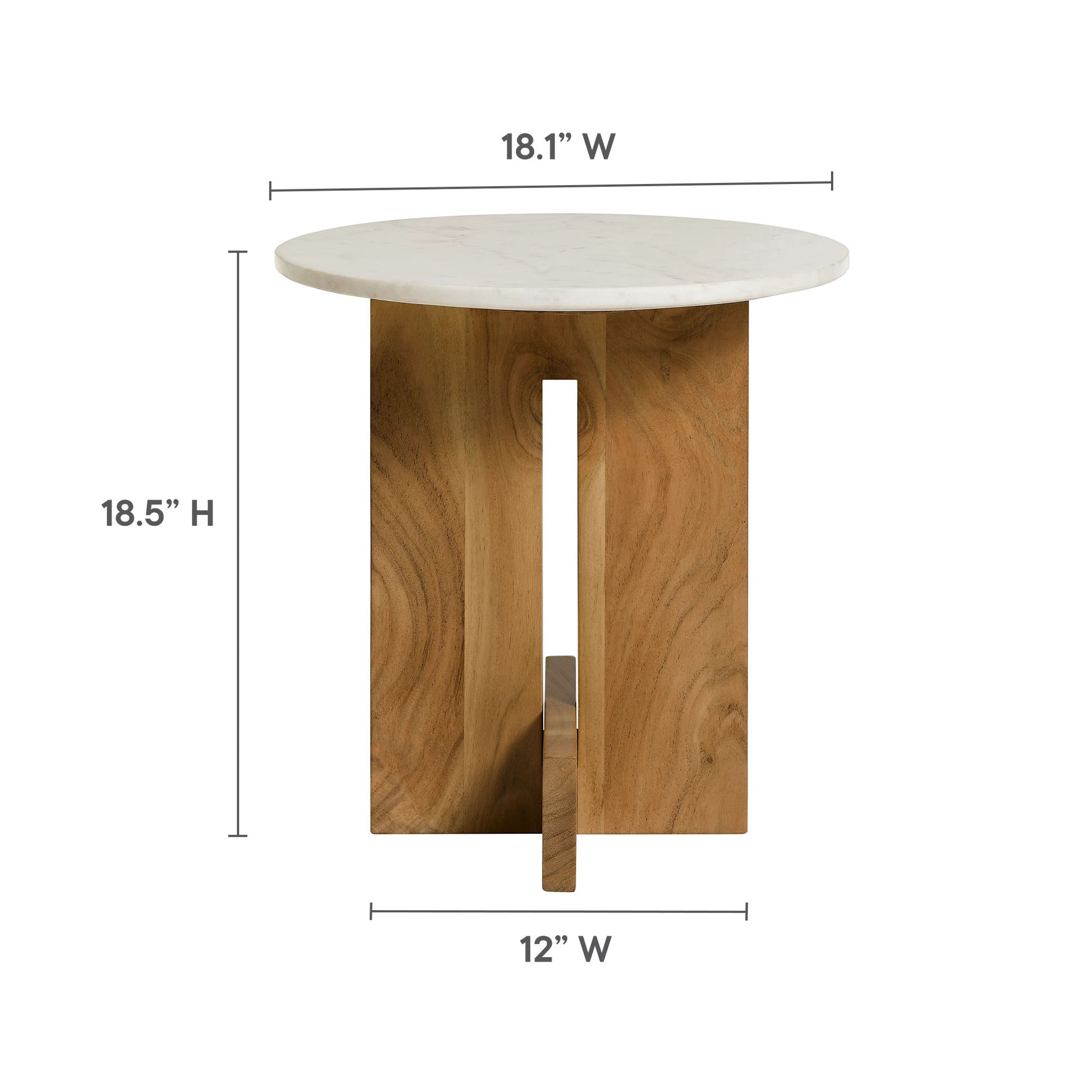 Tarin Acacia Wood and Marble Side Table by Modway - Best Buy Furniture