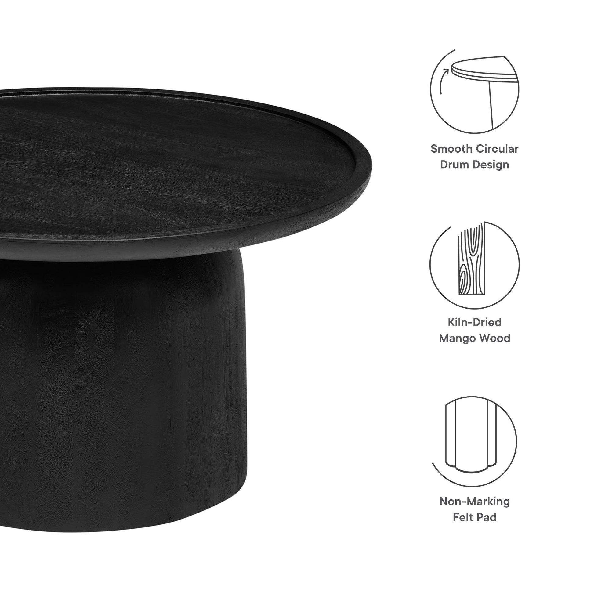 Holloway 30" Round Wood Coffee Table by Modway - Best Buy Furniture