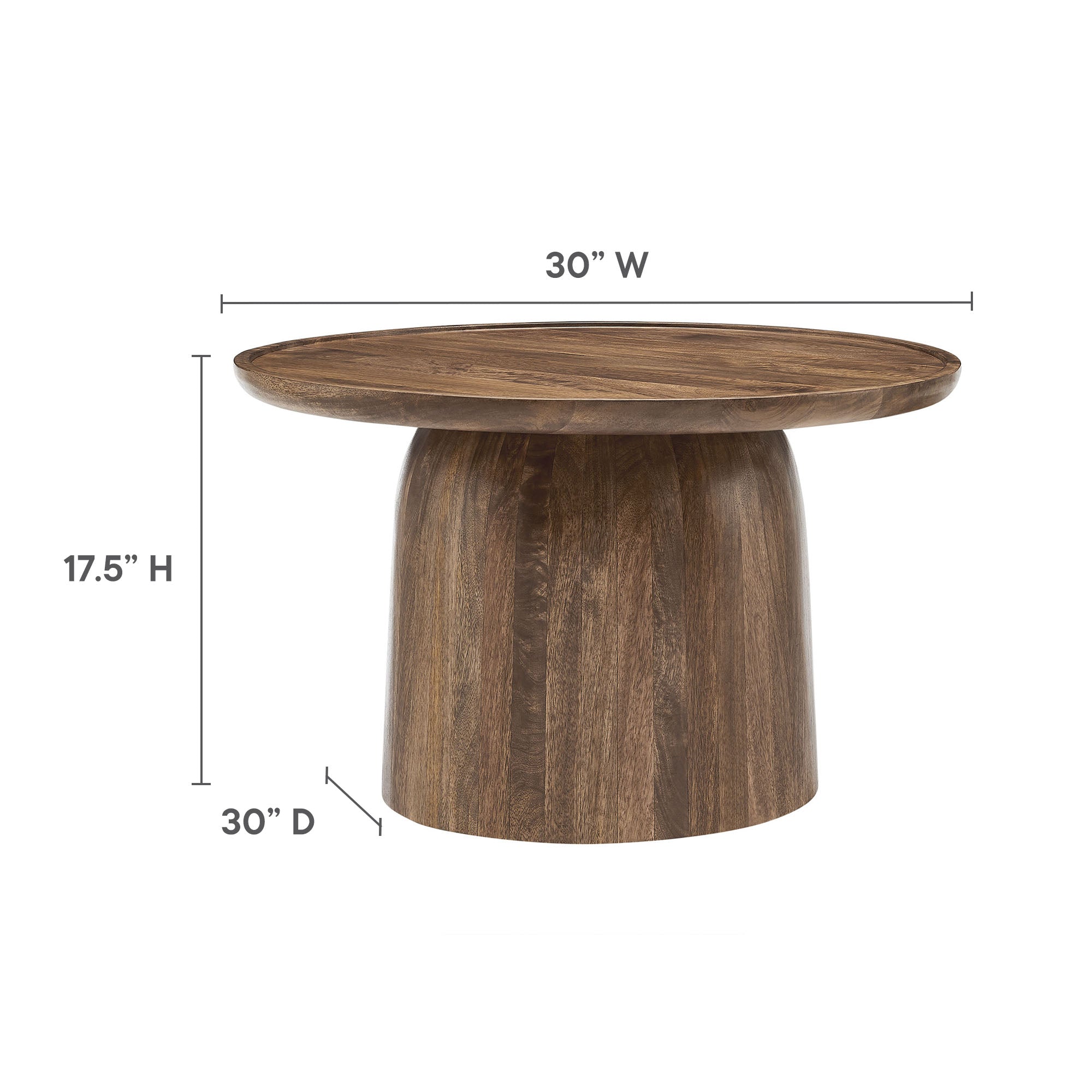 Holloway 30" Round Wood Coffee Table by Modway - Best Buy Furniture