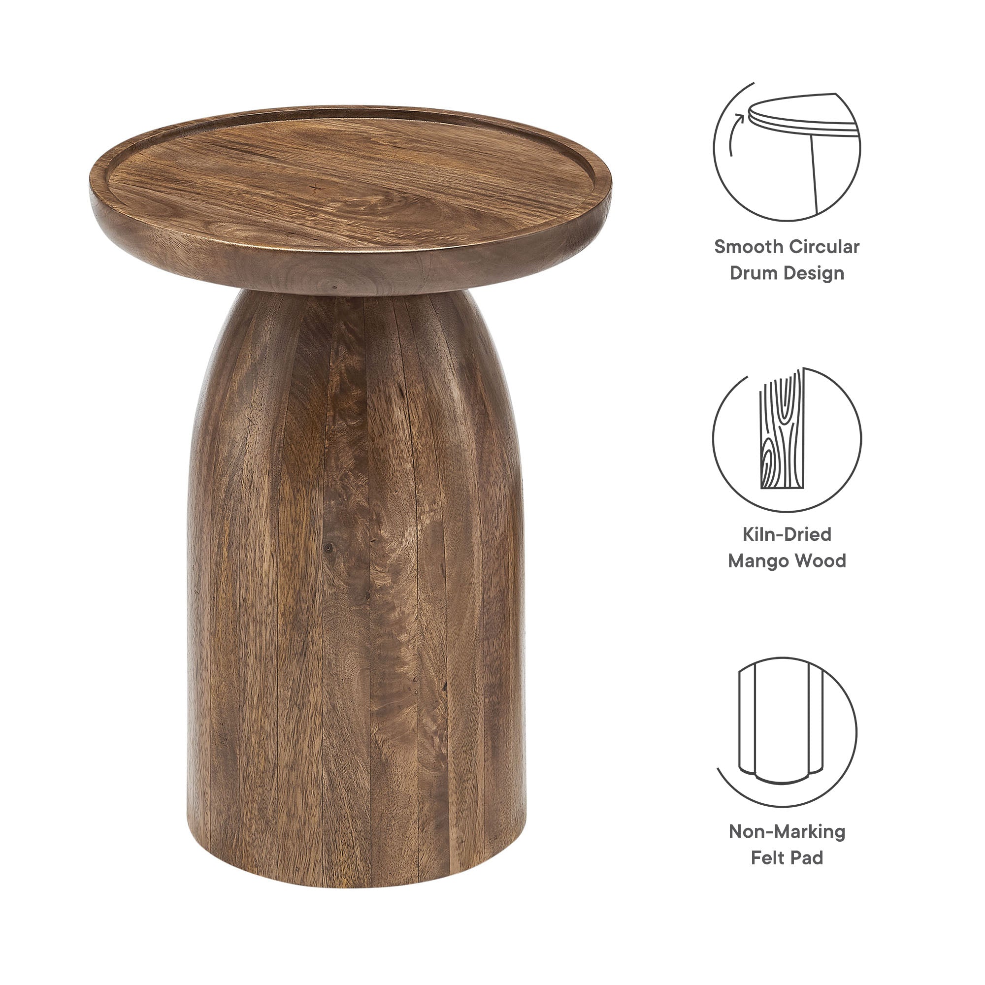 Holloway Round Wood Side Table by Modway - Best Buy Furniture
