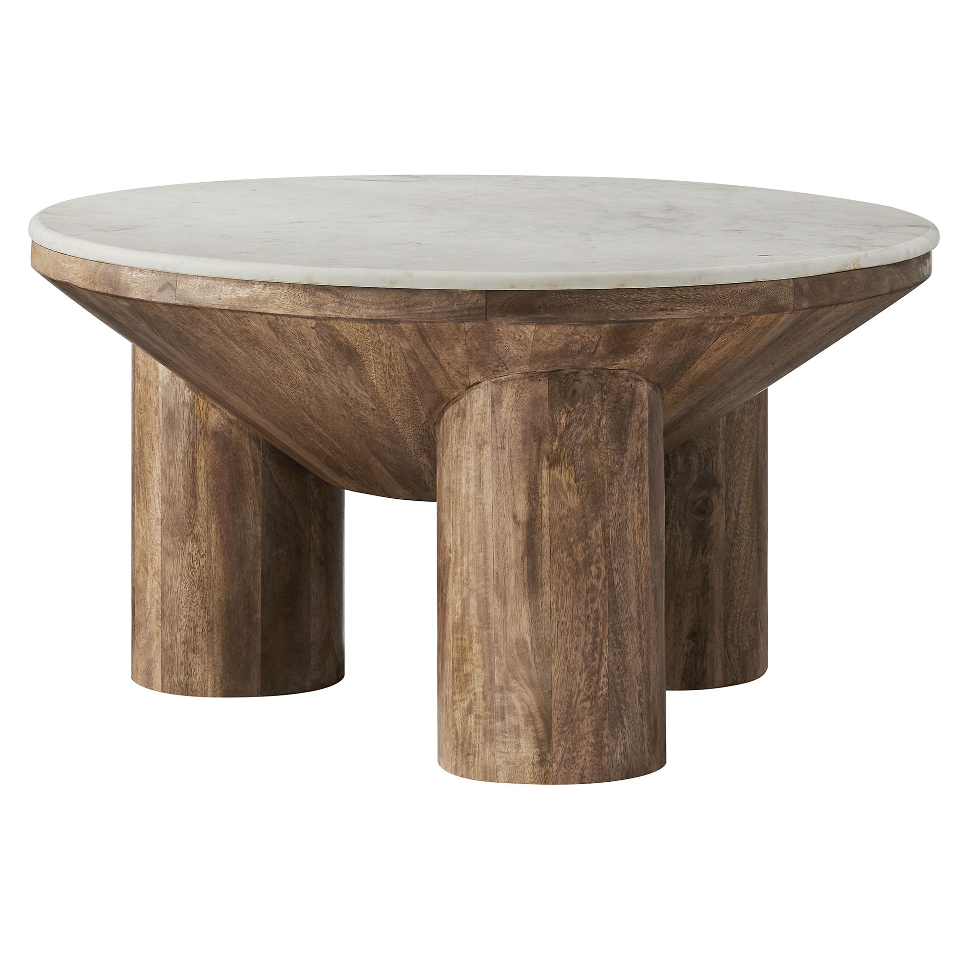 Ellison 33" Round Wood Coffee Table With Marble Top by Modway - Best Buy Furniture