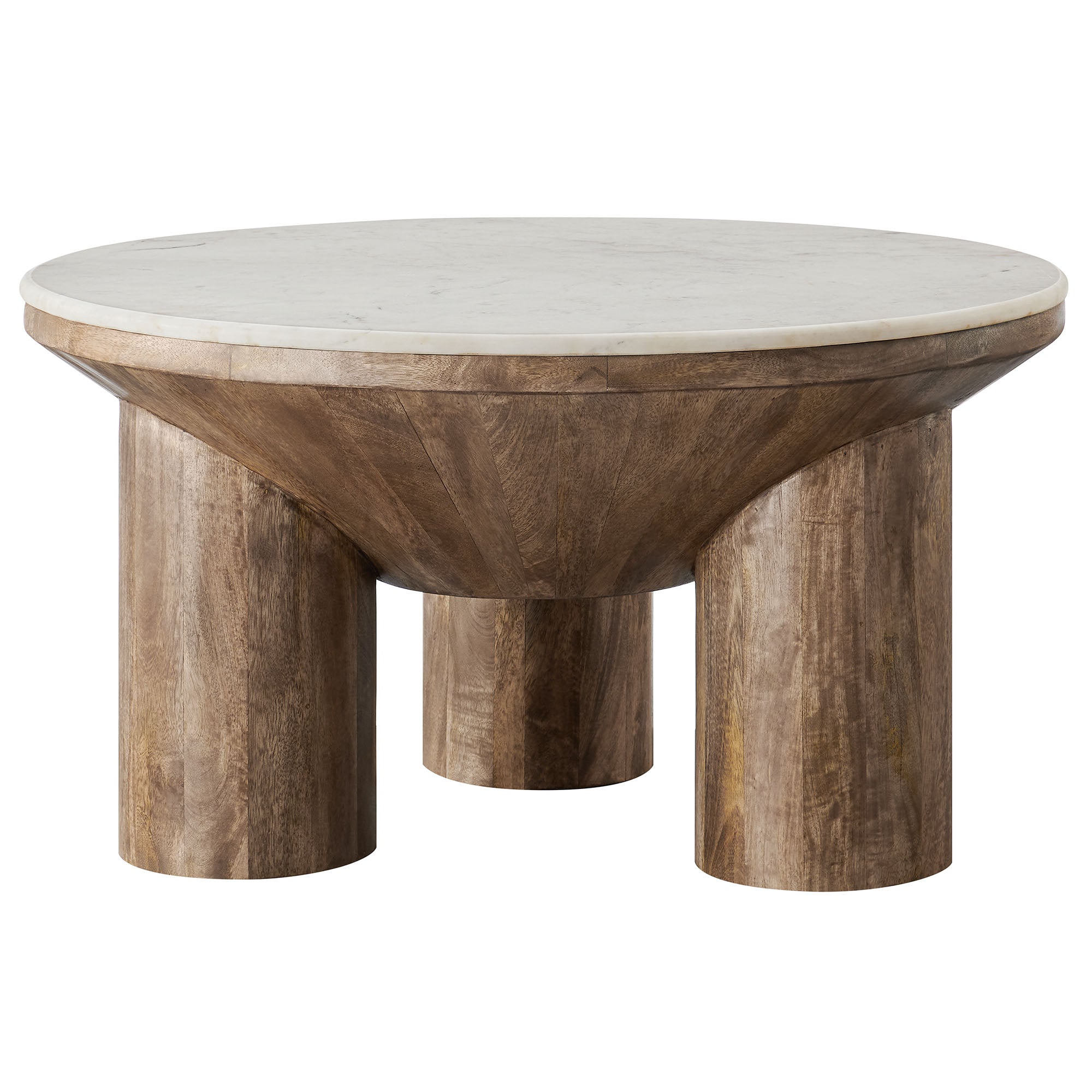 Ellison 33" Round Wood Coffee Table With Marble Top by Modway - Best Buy Furniture