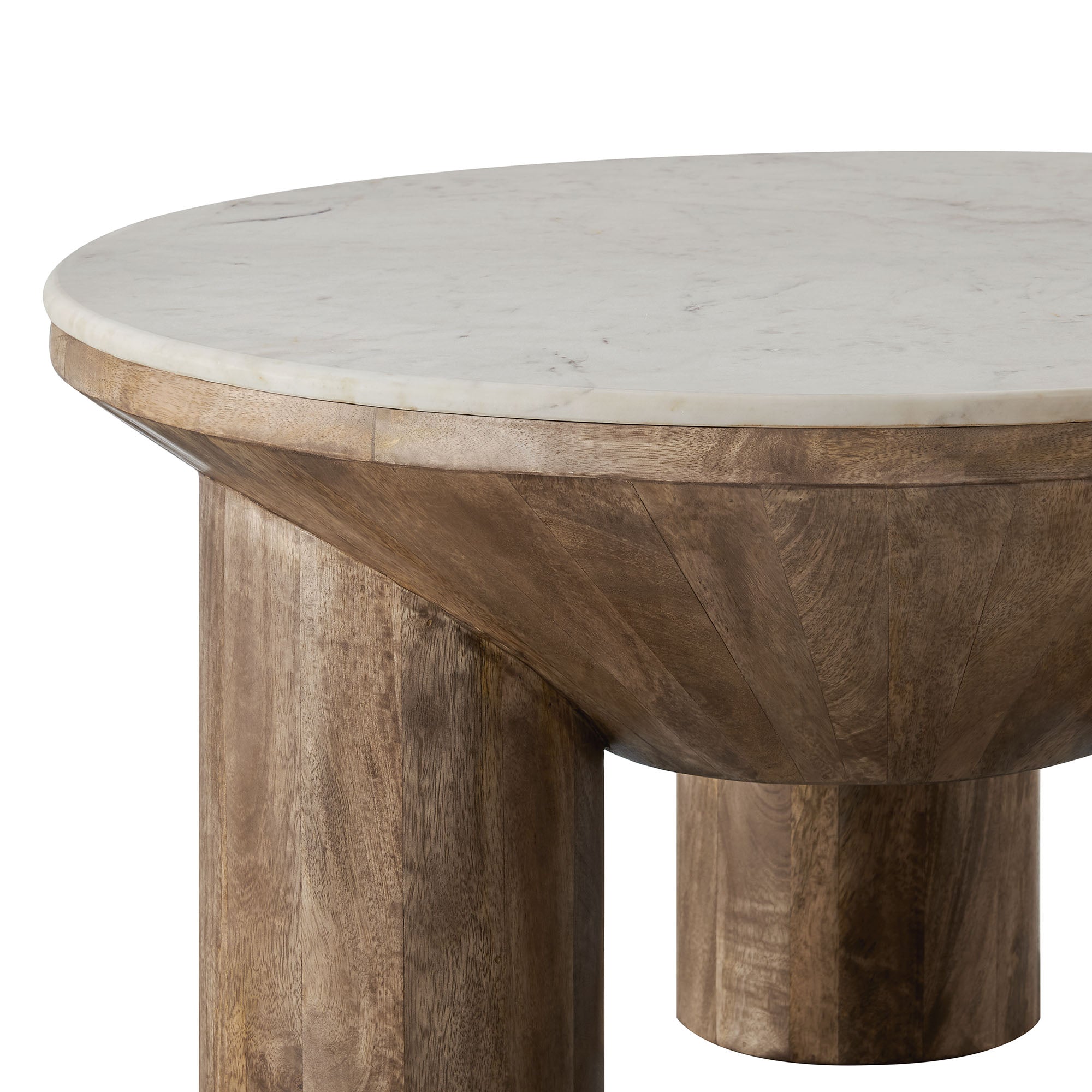 Ellison 33" Round Wood Coffee Table With Marble Top by Modway - Best Buy Furniture