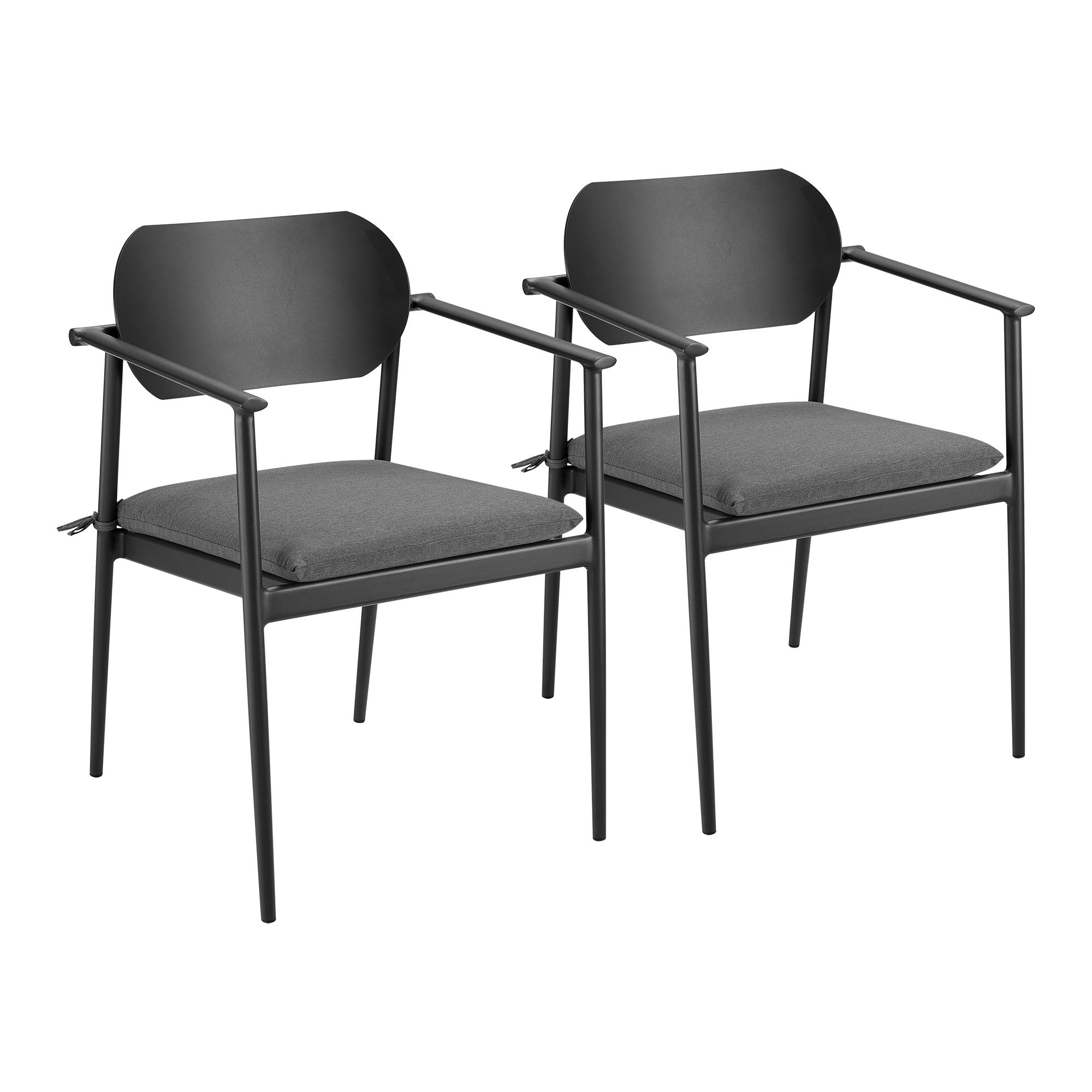 Aeris Stackable Outdoor Patio Aluminum Dining Armchair Set of 2 by Modway - Best Buy Furniture