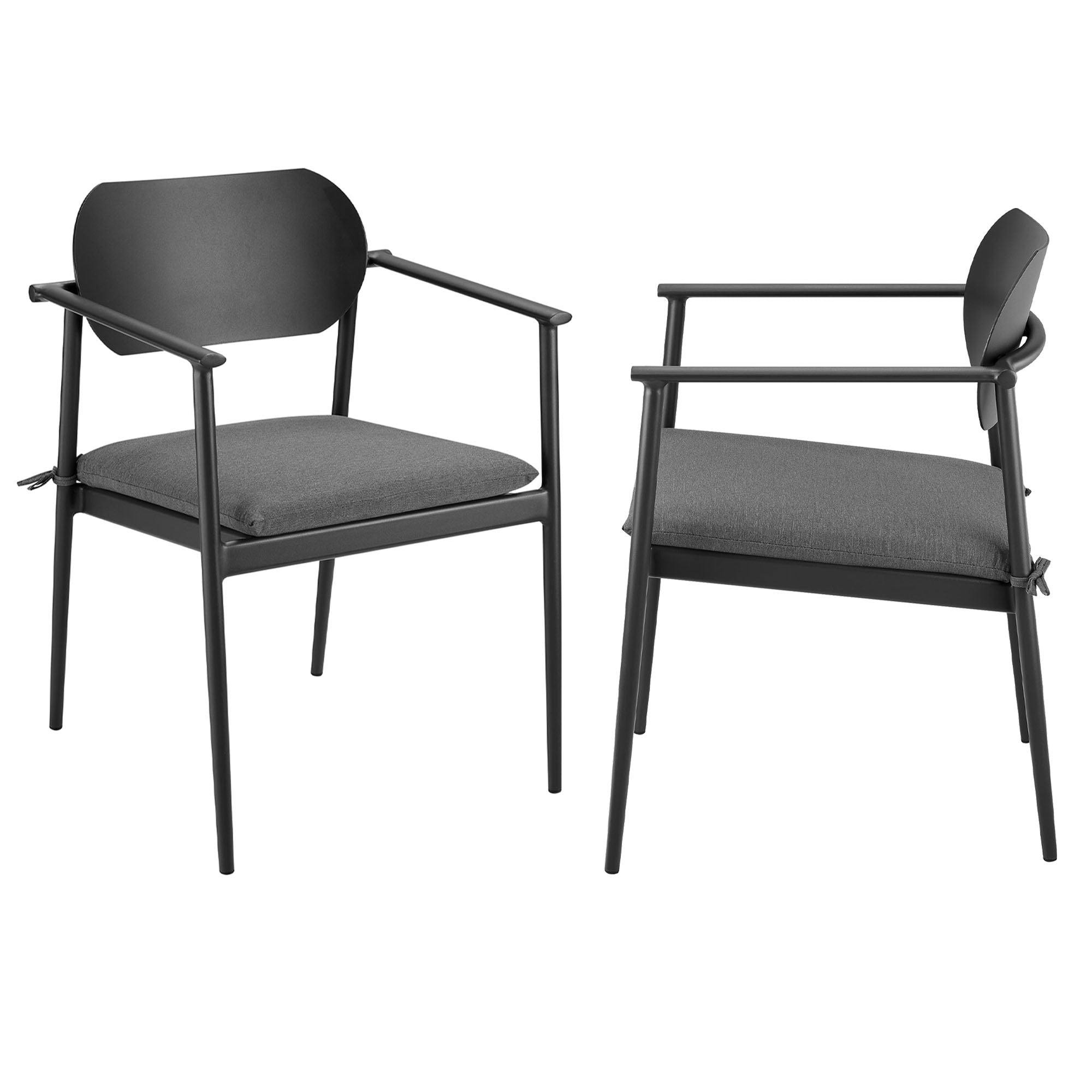 Aeris Stackable Outdoor Patio Aluminum Dining Armchair Set of 2 by Modway - Best Buy Furniture