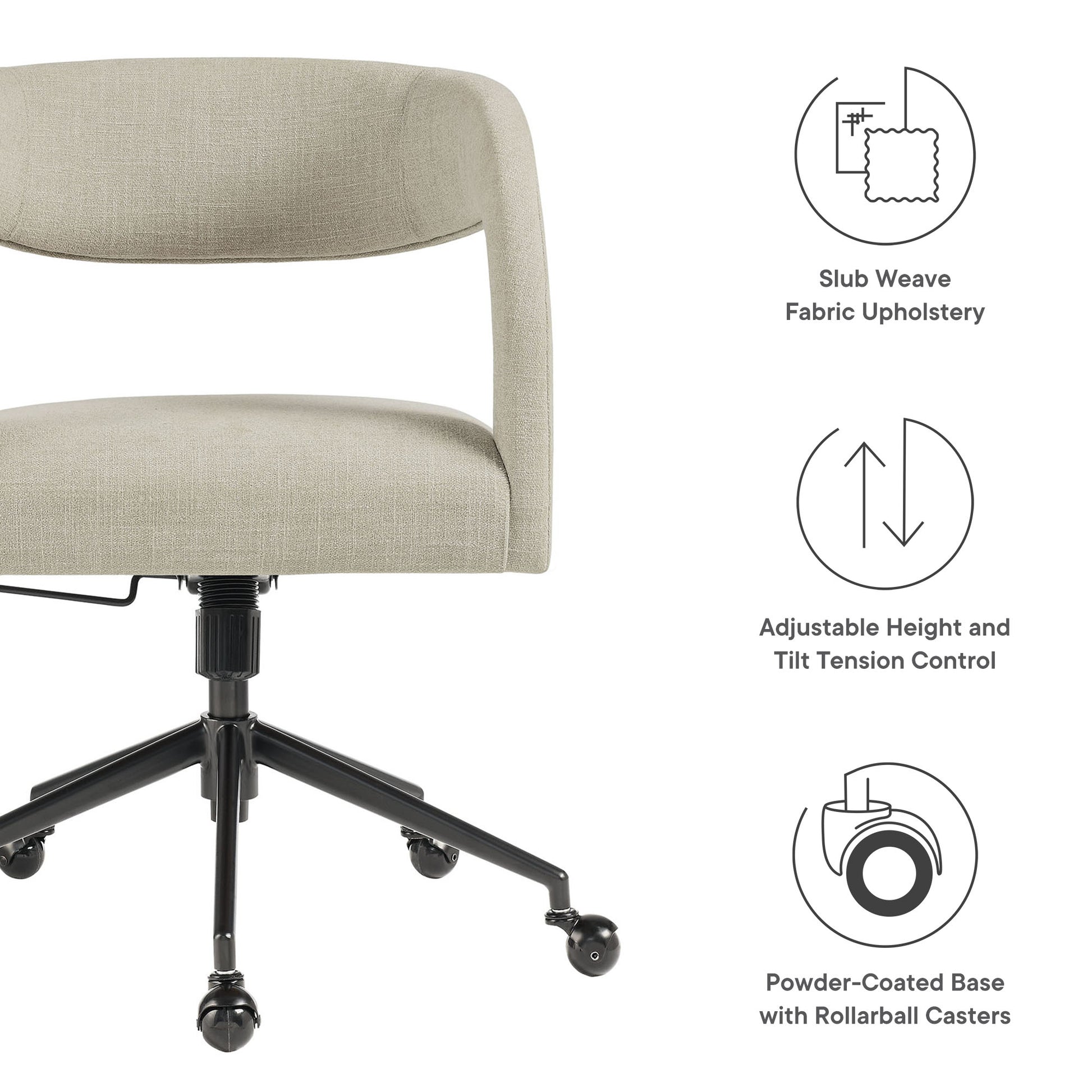 Pinnacle Upholstered Office Chair by Modway - Best Buy Furniture