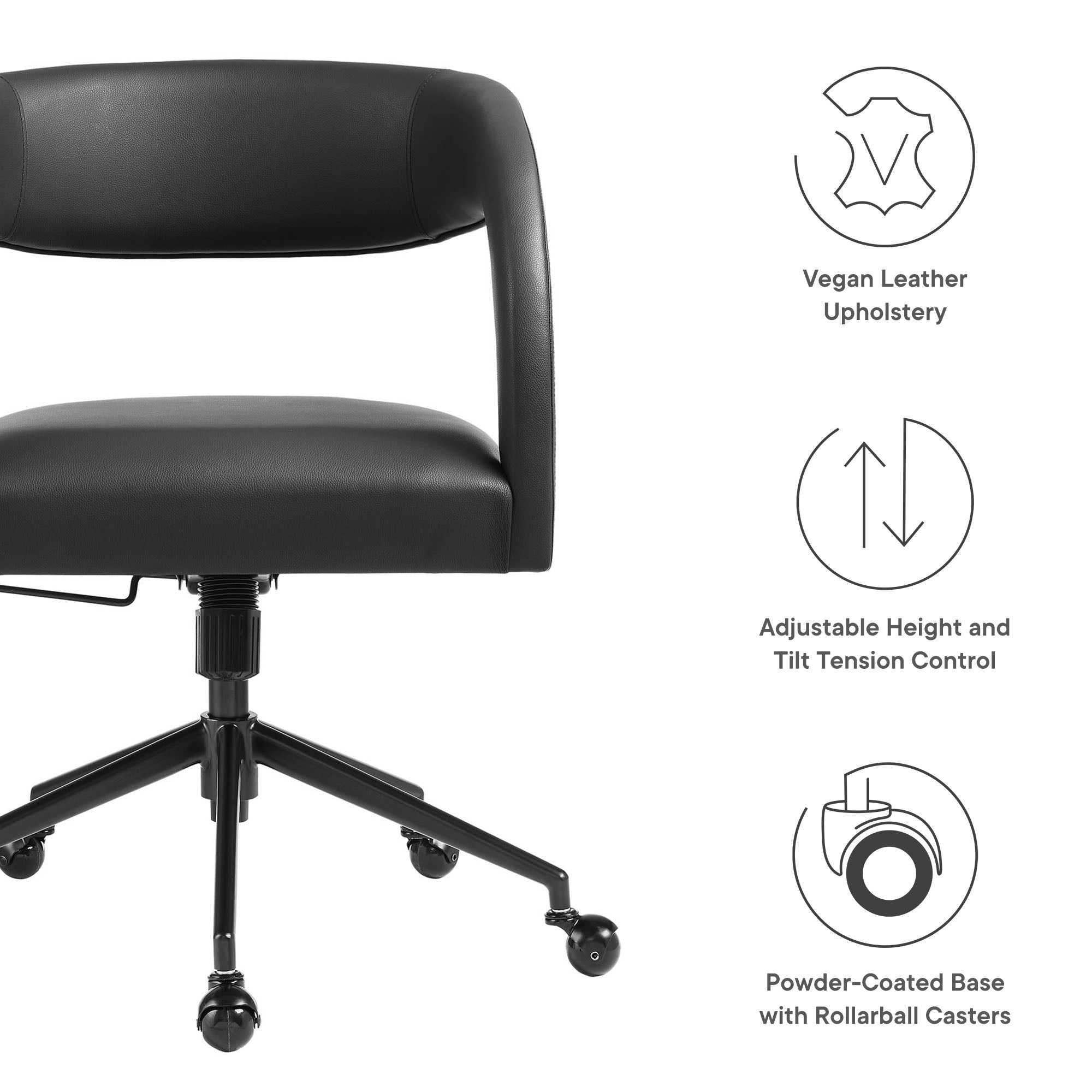 Pinnacle Vegan Leather Office Chair by Modway - Best Buy Furniture