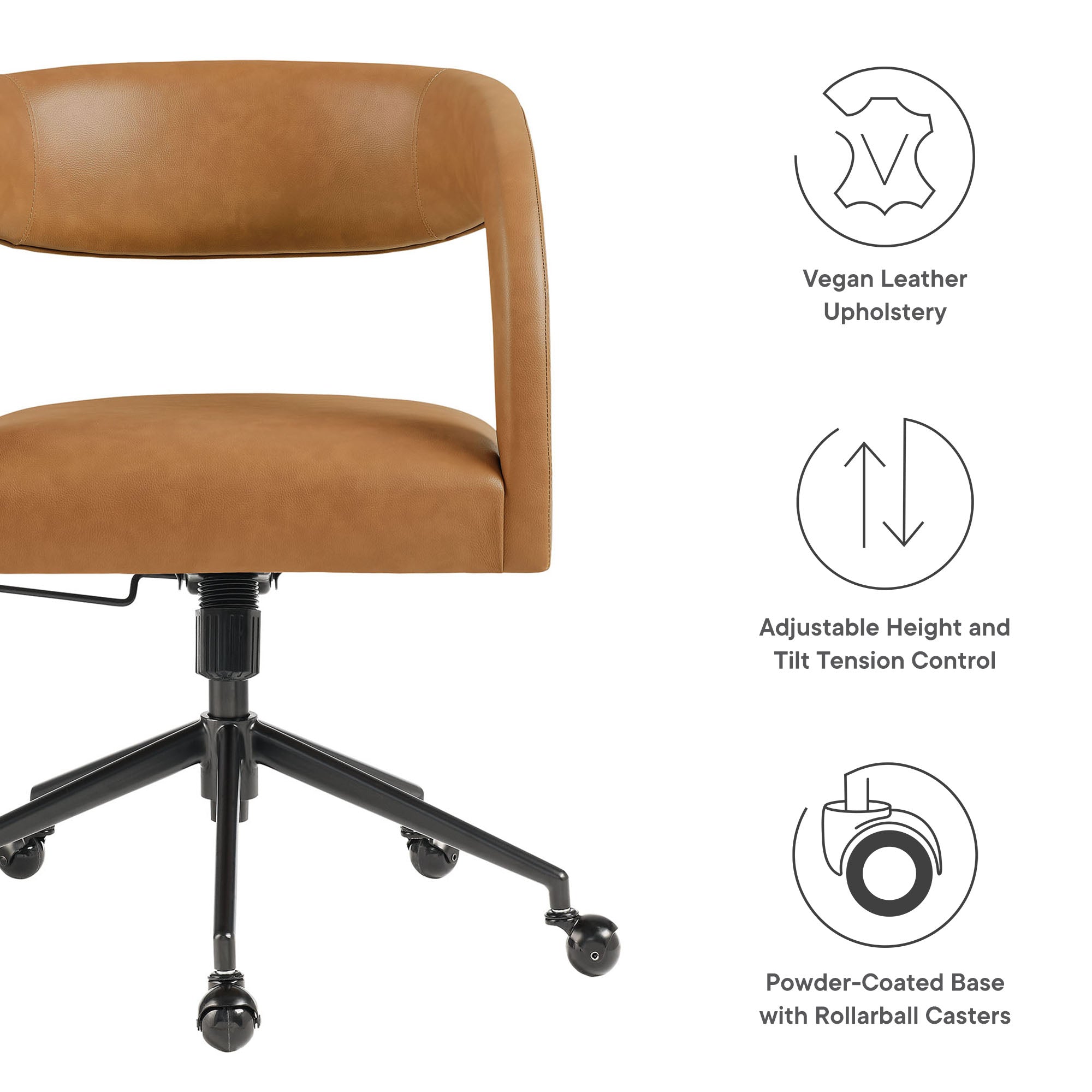 Pinnacle Vegan Leather Office Chair by Modway - Best Buy Furniture