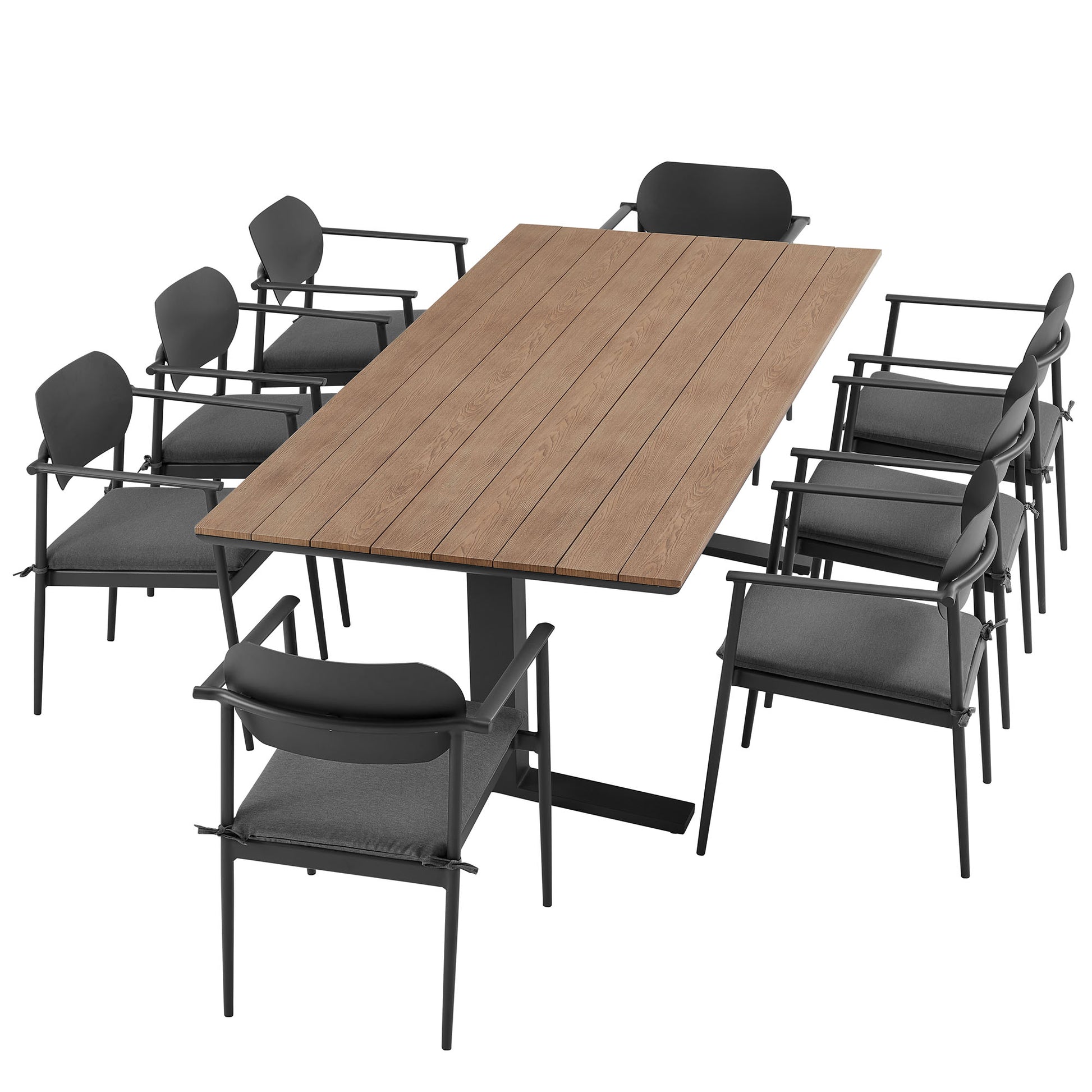 Aeris 9-Piece Outdoor Patio Aluminum Dining Set by Modway - Best Buy Furniture