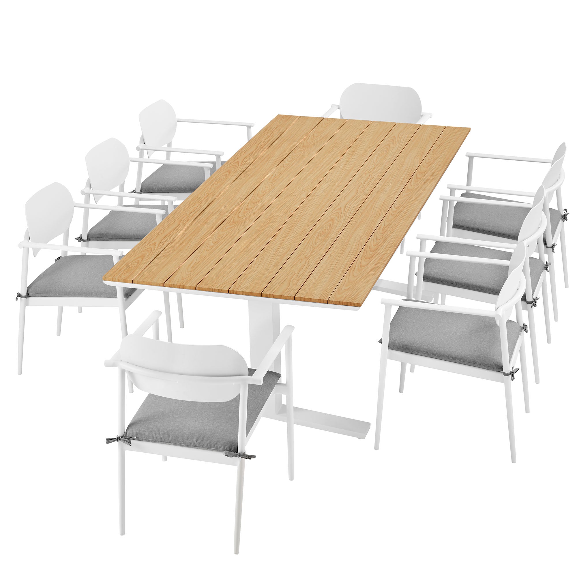 Aeris 9-Piece Outdoor Patio Aluminum Dining Set by Modway - Best Buy Furniture