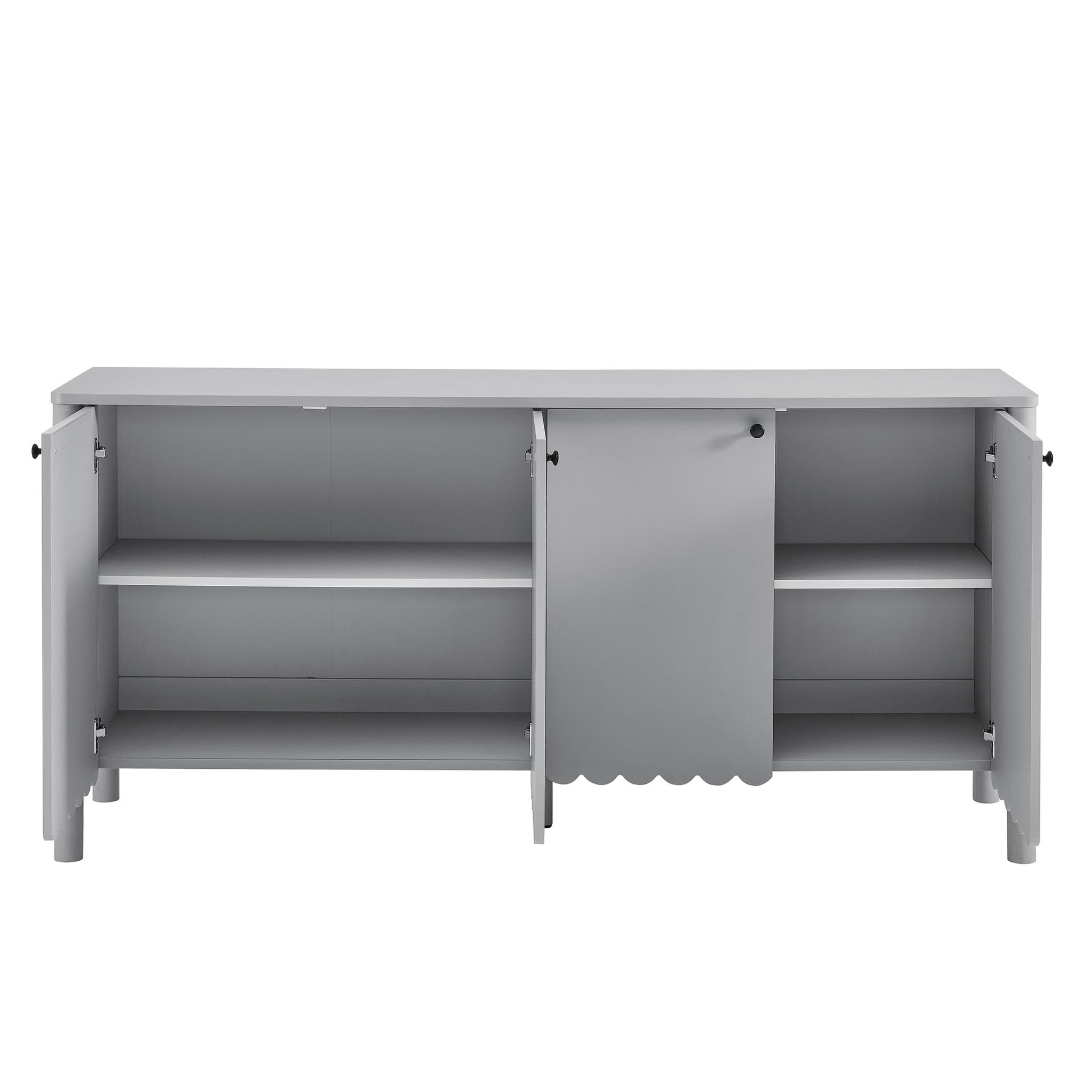 Emmeline 66" 4-Door Scalloped Sideboard Cabinet by Modway - Best Buy Furniture