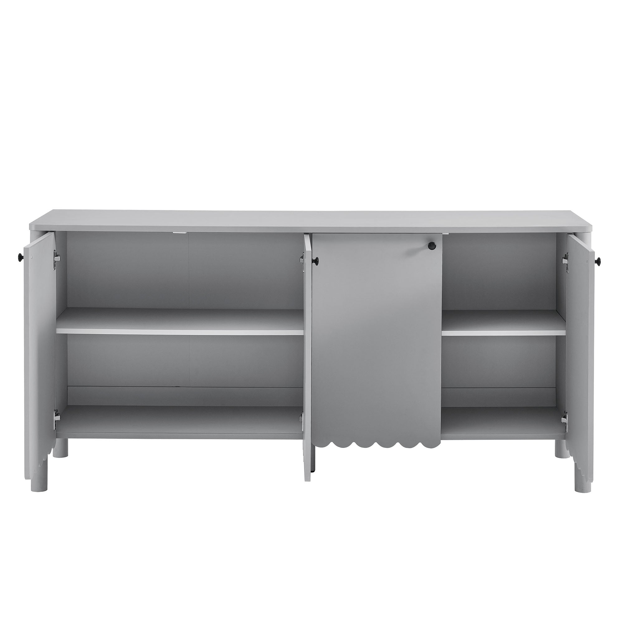 Emmeline 66" 4-Door Scalloped Sideboard Cabinet by Modway - Best Buy Furniture