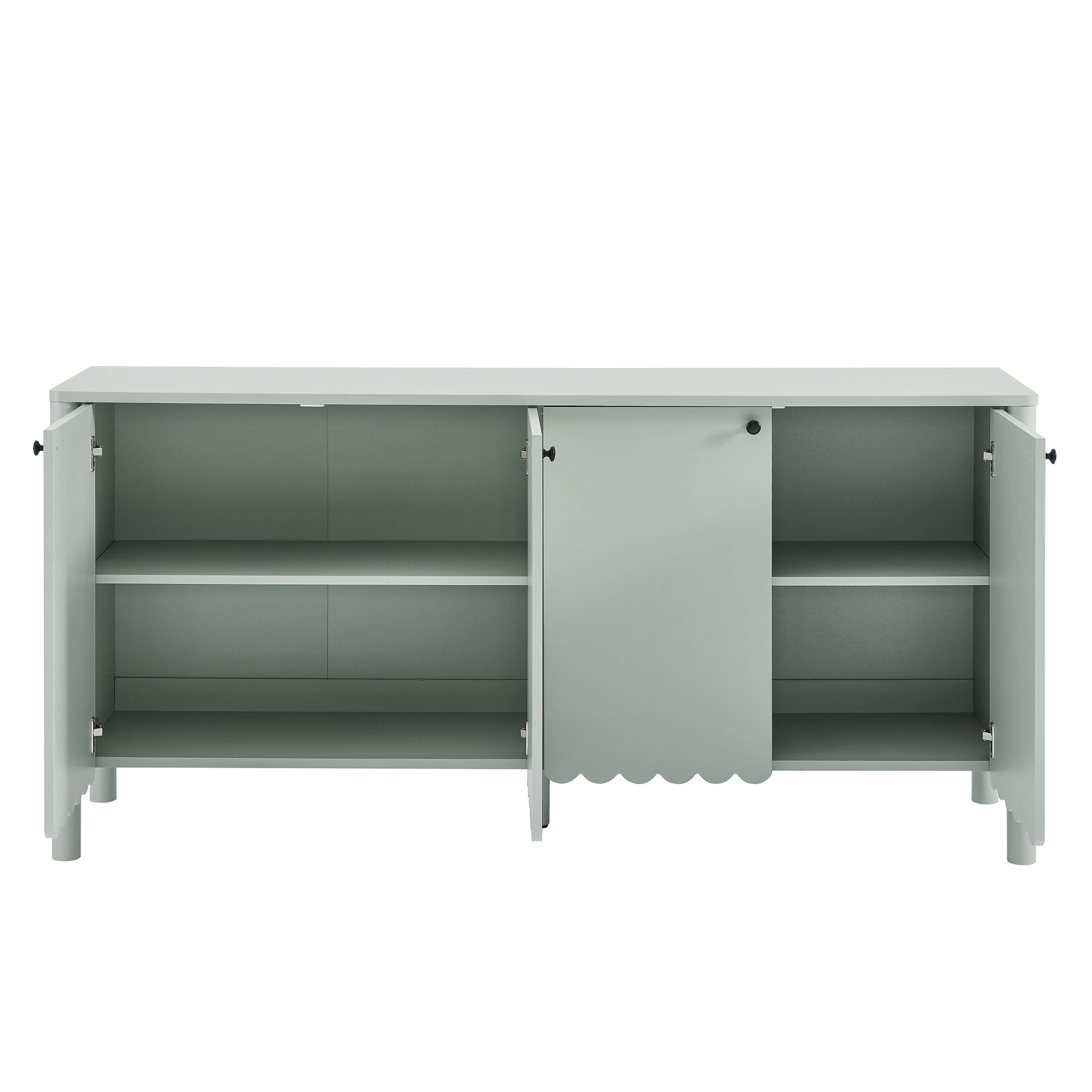 Emmeline 66" 4-Door Scalloped Sideboard Cabinet by Modway - Best Buy Furniture
