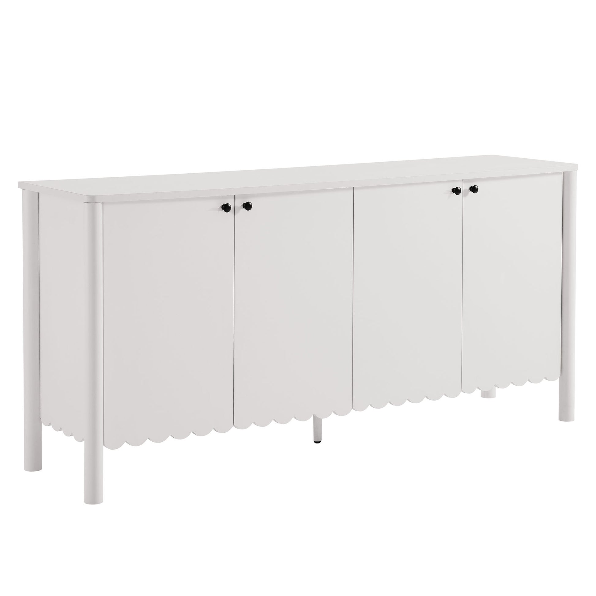 Emmeline 66" 4-Door Scalloped Sideboard Cabinet by Modway - Best Buy Furniture