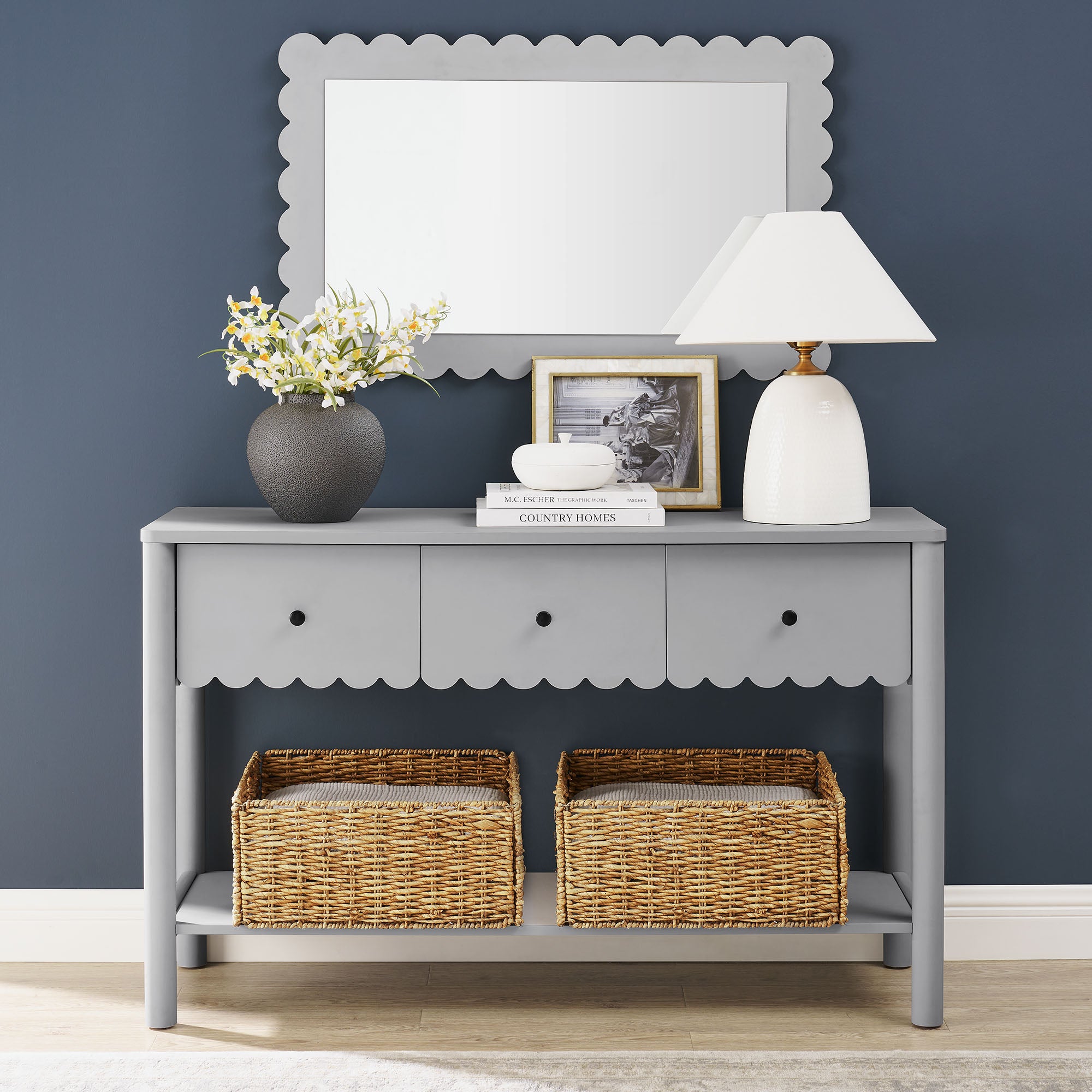 Emmeline 3-Drawer Scalloped Console Table by Modway - Best Buy Furniture