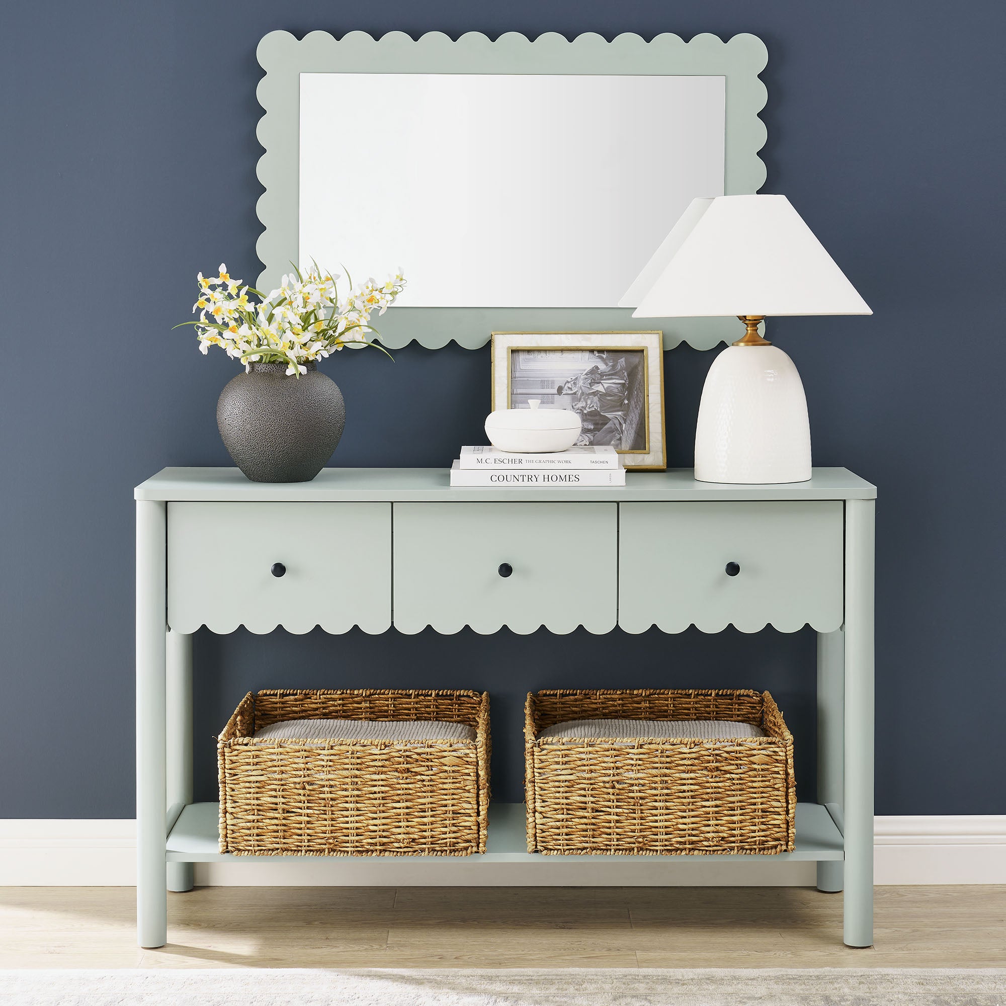Emmeline 3-Drawer Scalloped Console Table by Modway - Best Buy Furniture