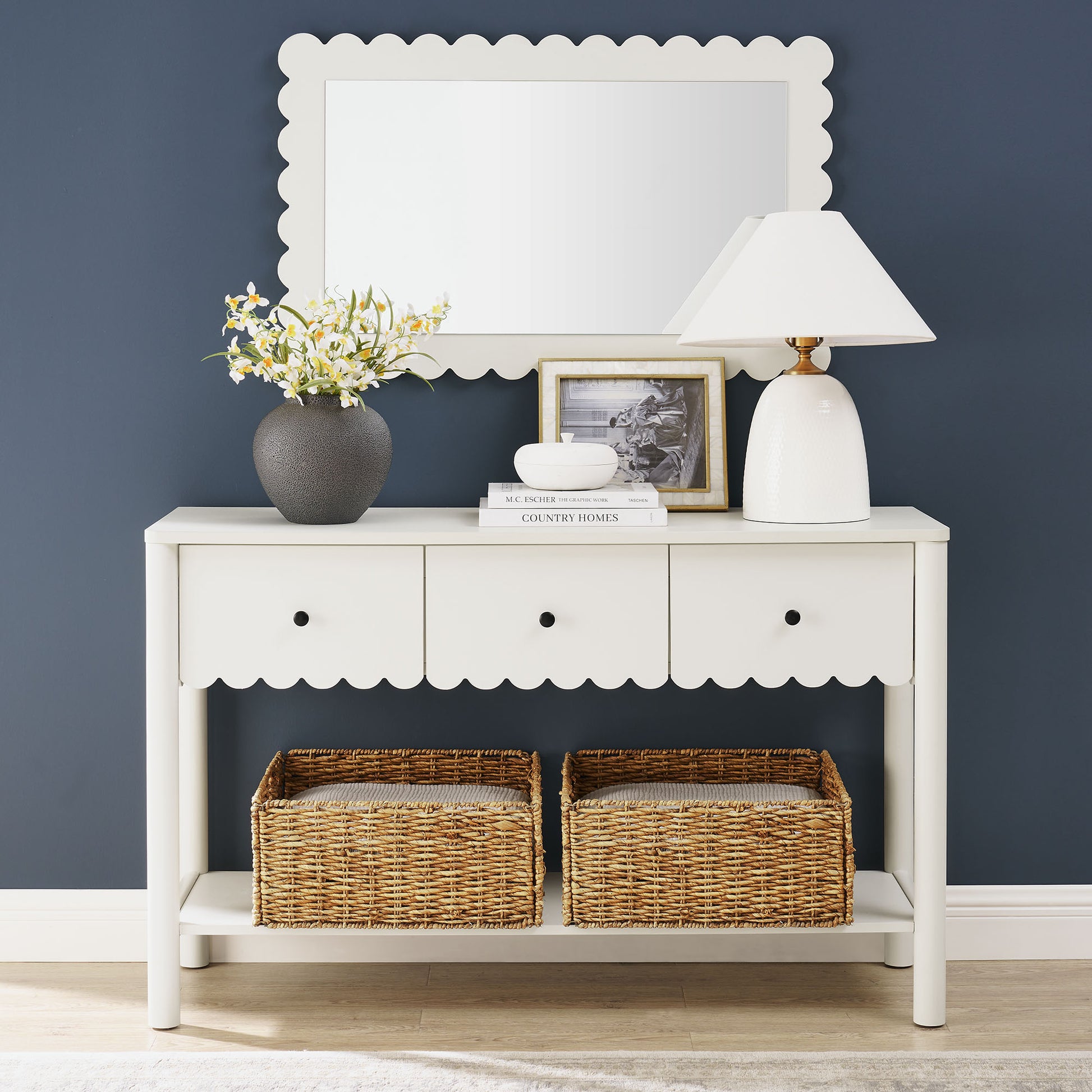 Emmeline 3-Drawer Scalloped Console Table by Modway - Best Buy Furniture