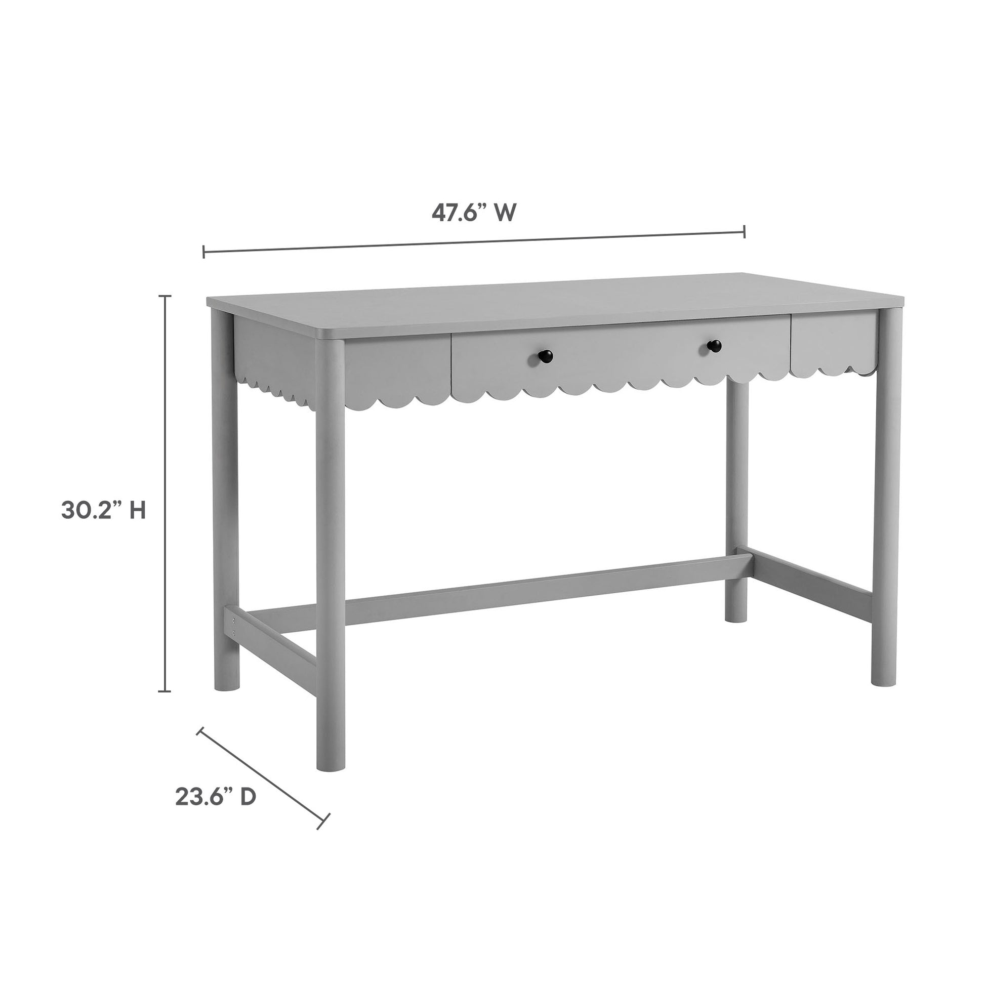 Emmeline 1-Drawer Scallop Writing Desk by Modway - Best Buy Furniture