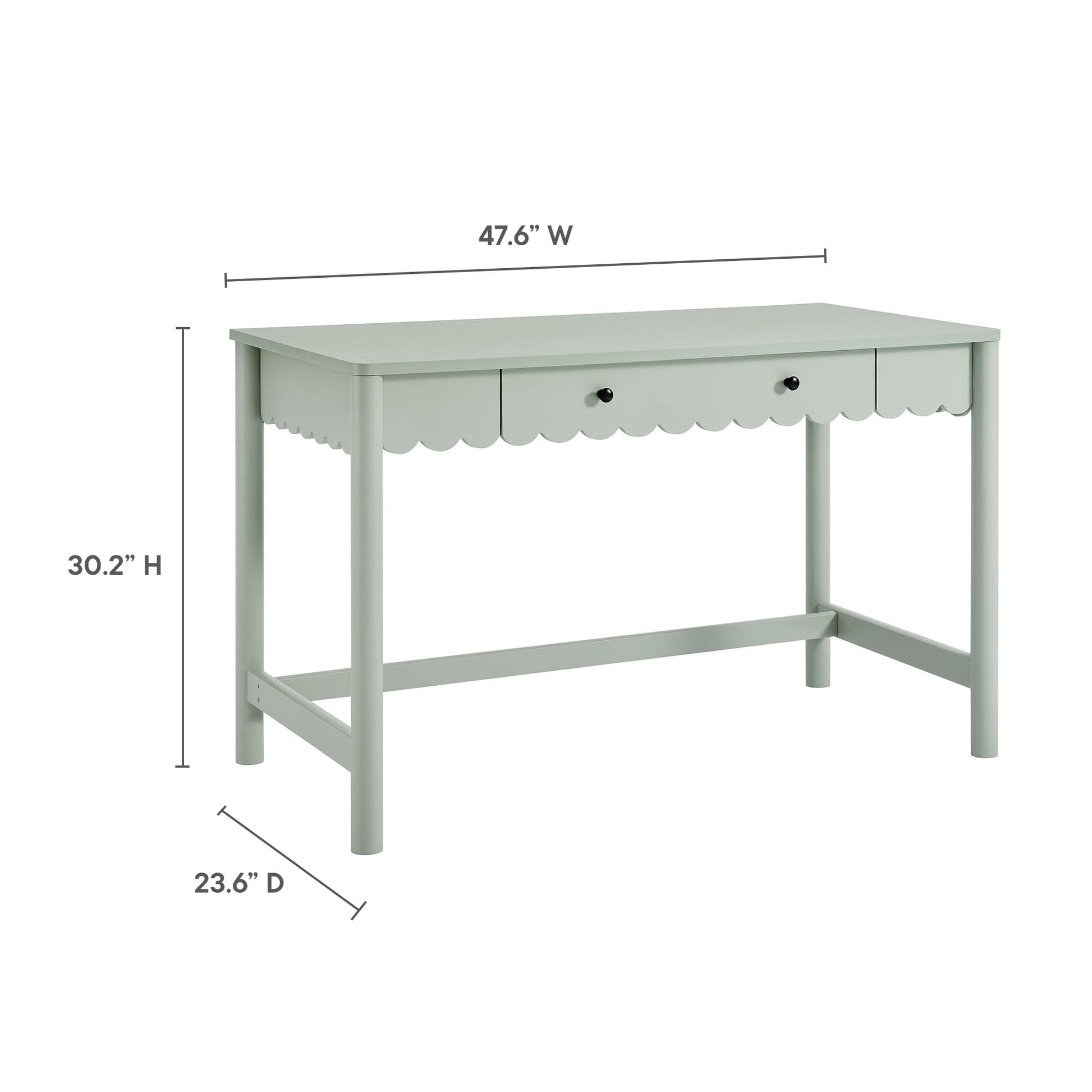 Emmeline 1-Drawer Scallop Writing Desk by Modway - Best Buy Furniture