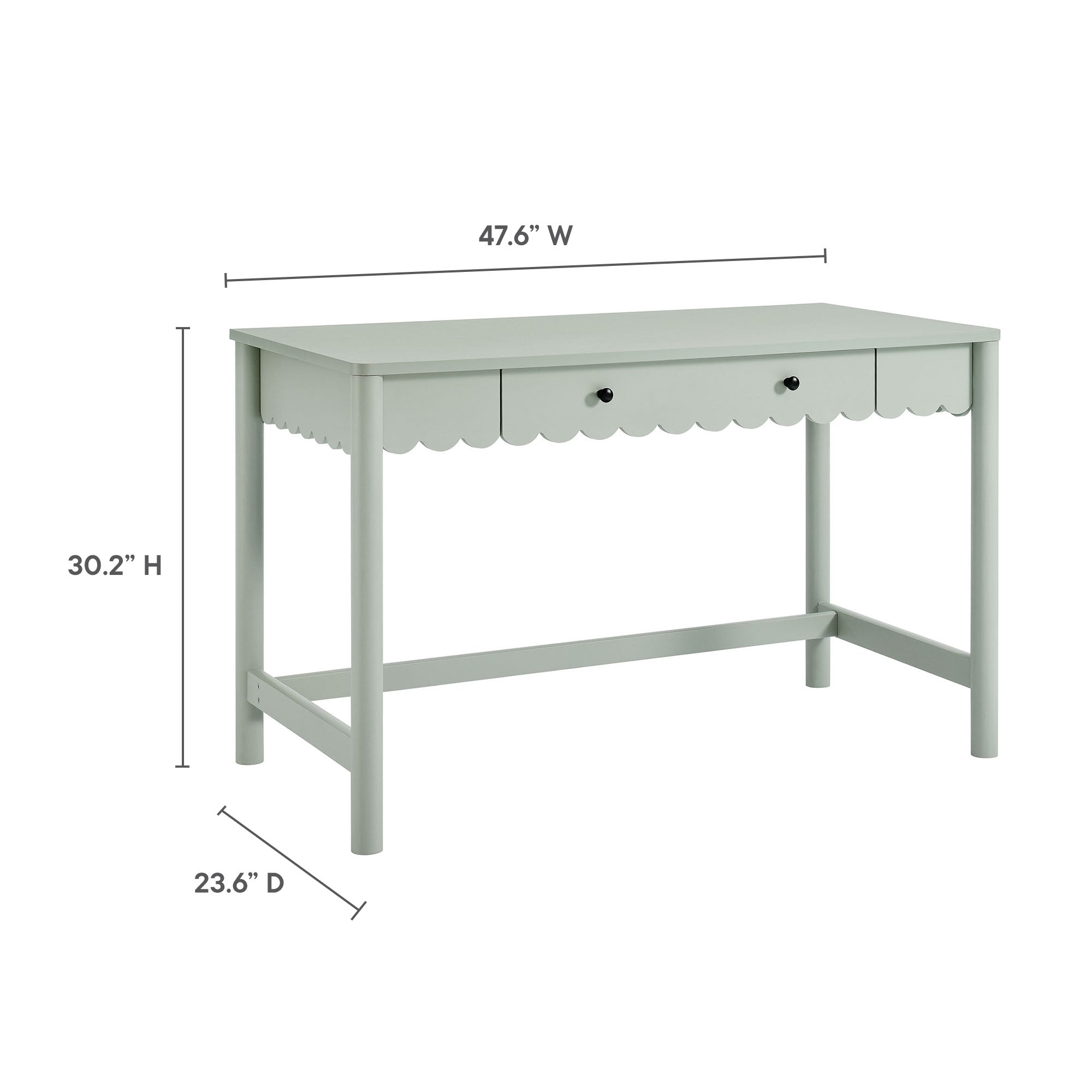 Emmeline 1-Drawer Scallop Writing Desk by Modway - Best Buy Furniture