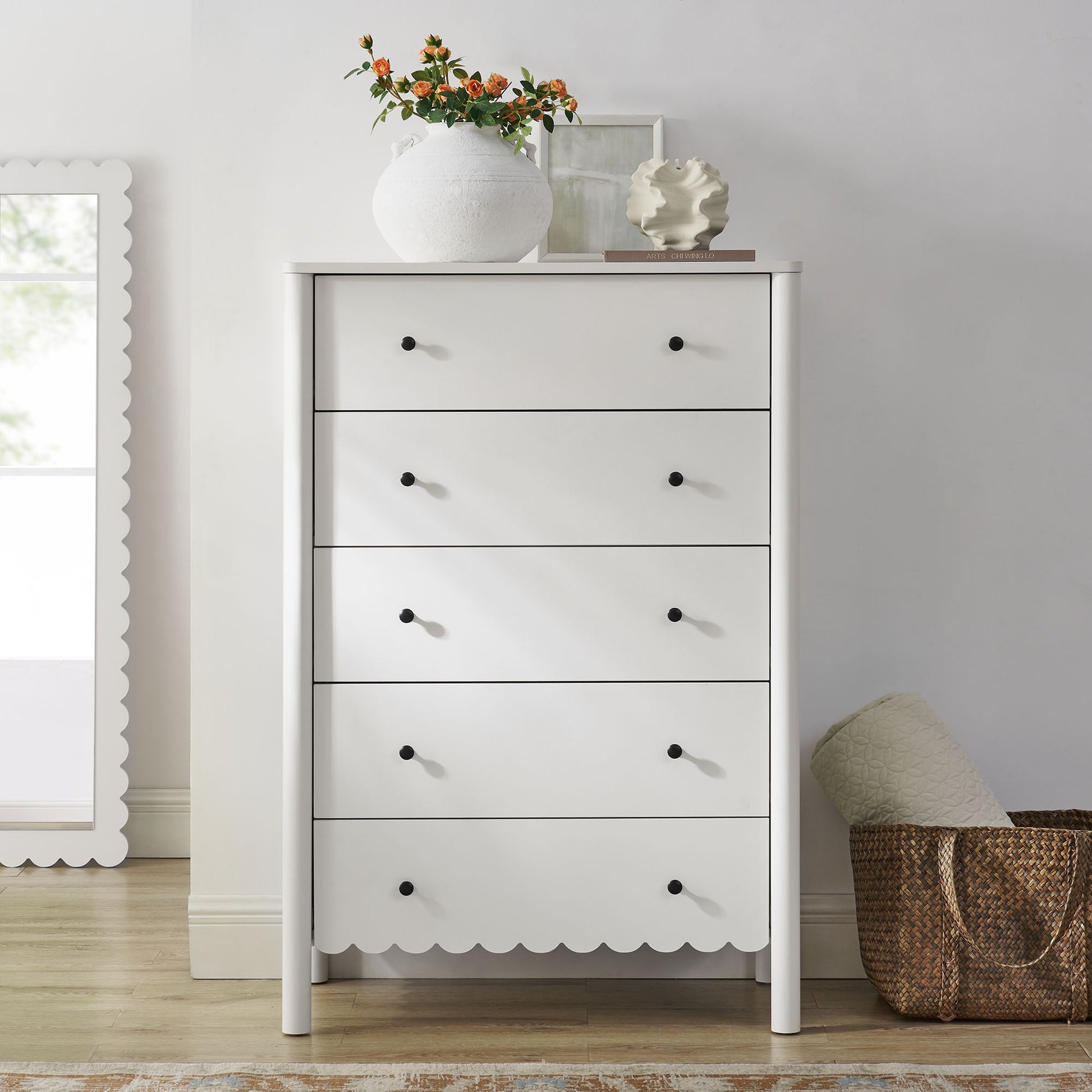 Emmeline Scalloped 5-Drawer Chest by Modway - Best Buy Furniture