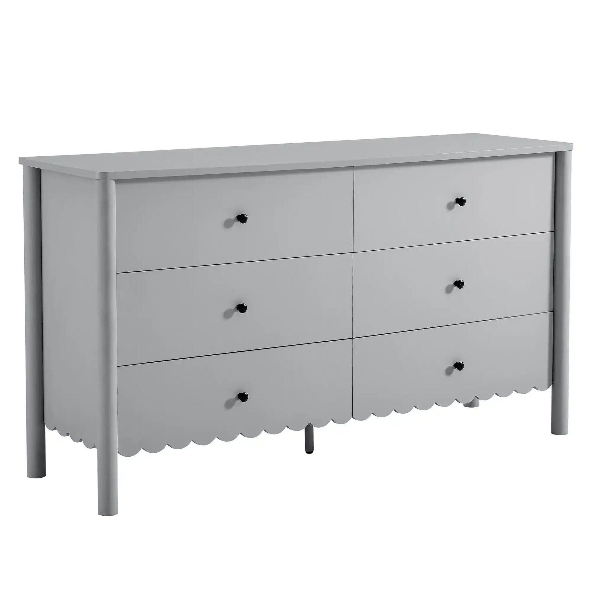 Emmeline Scalloped 6-Drawer Dresser - Best Buy Furniture
