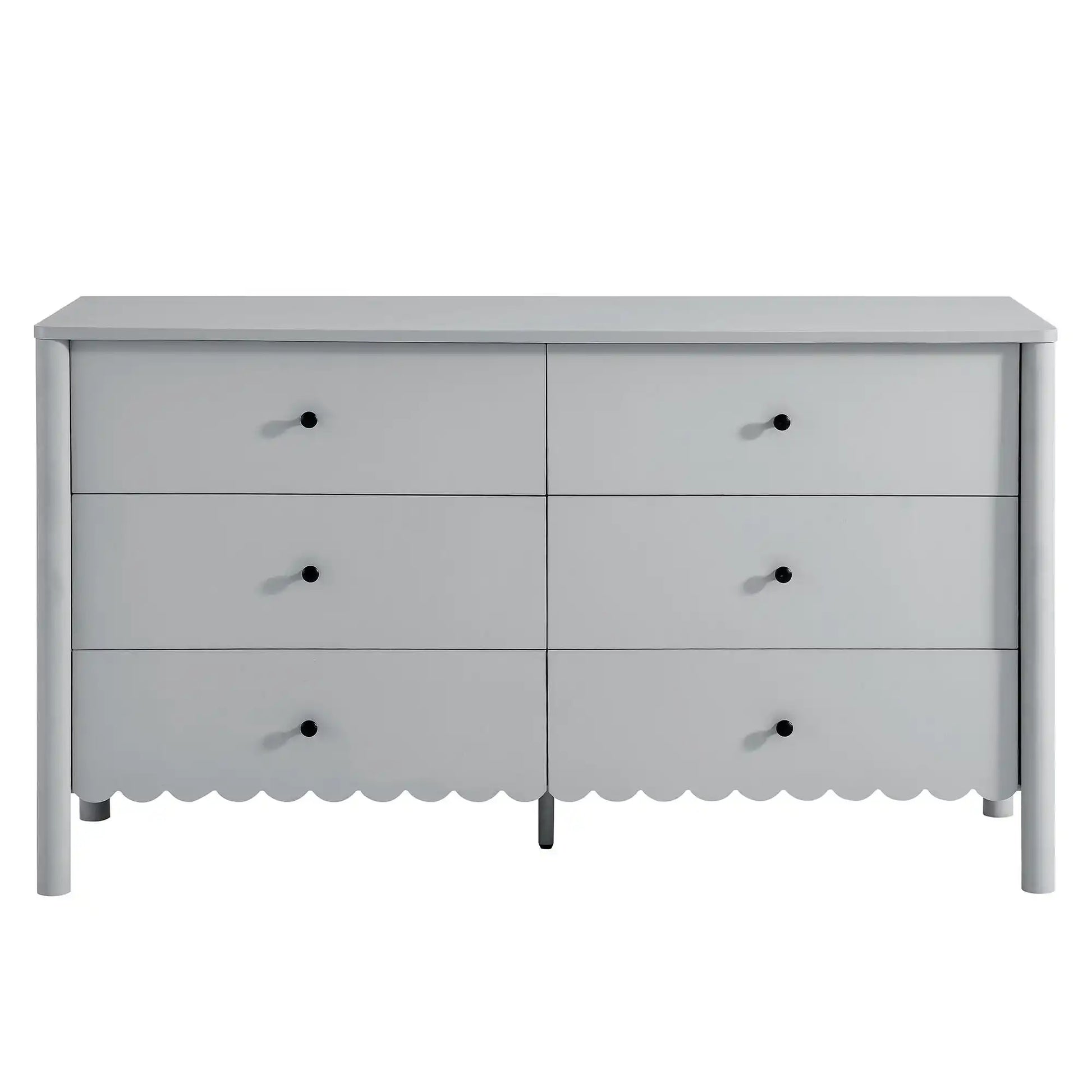 Emmeline Scalloped 6-Drawer Dresser - Best Buy Furniture
