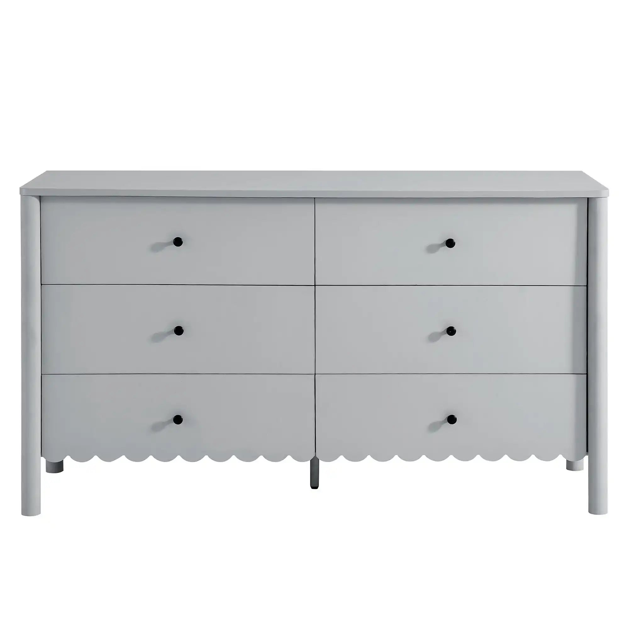 Emmeline Scalloped 6-Drawer Dresser - Best Buy Furniture