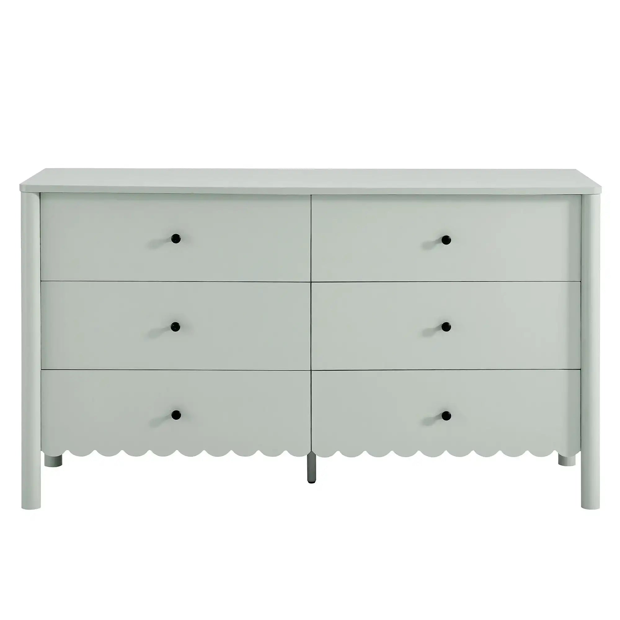 Emmeline Scalloped 6-Drawer Dresser - Best Buy Furniture