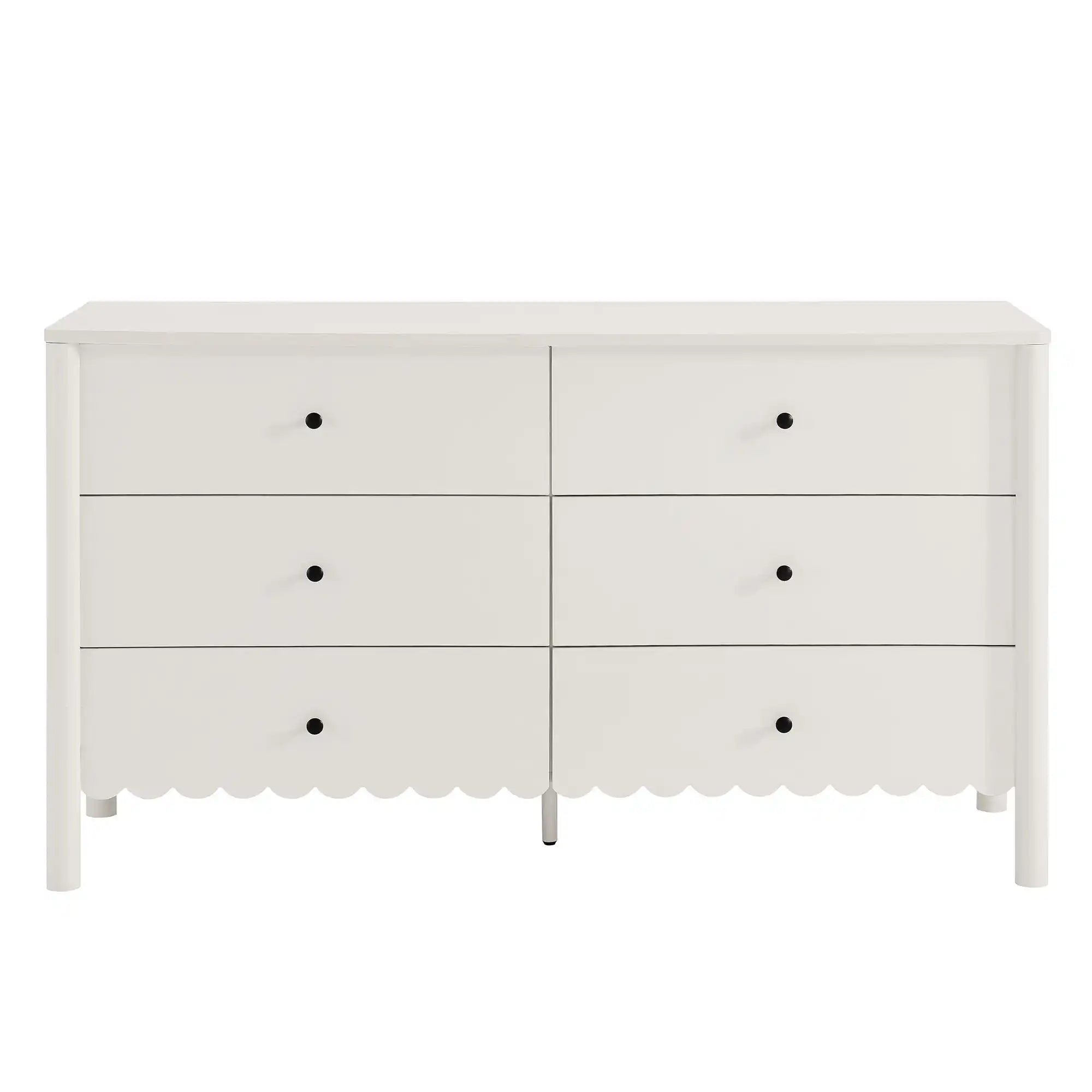 Emmeline Scalloped 6-Drawer Dresser - Best Buy Furniture