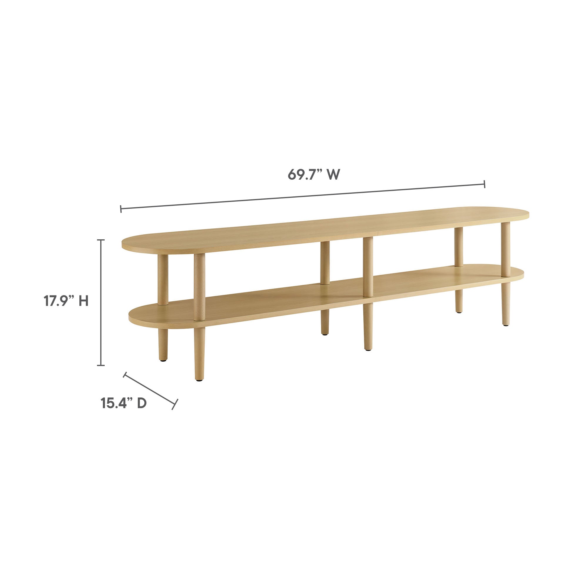 Torus Oval Wood TV Stand by Modway - Best Buy Furniture