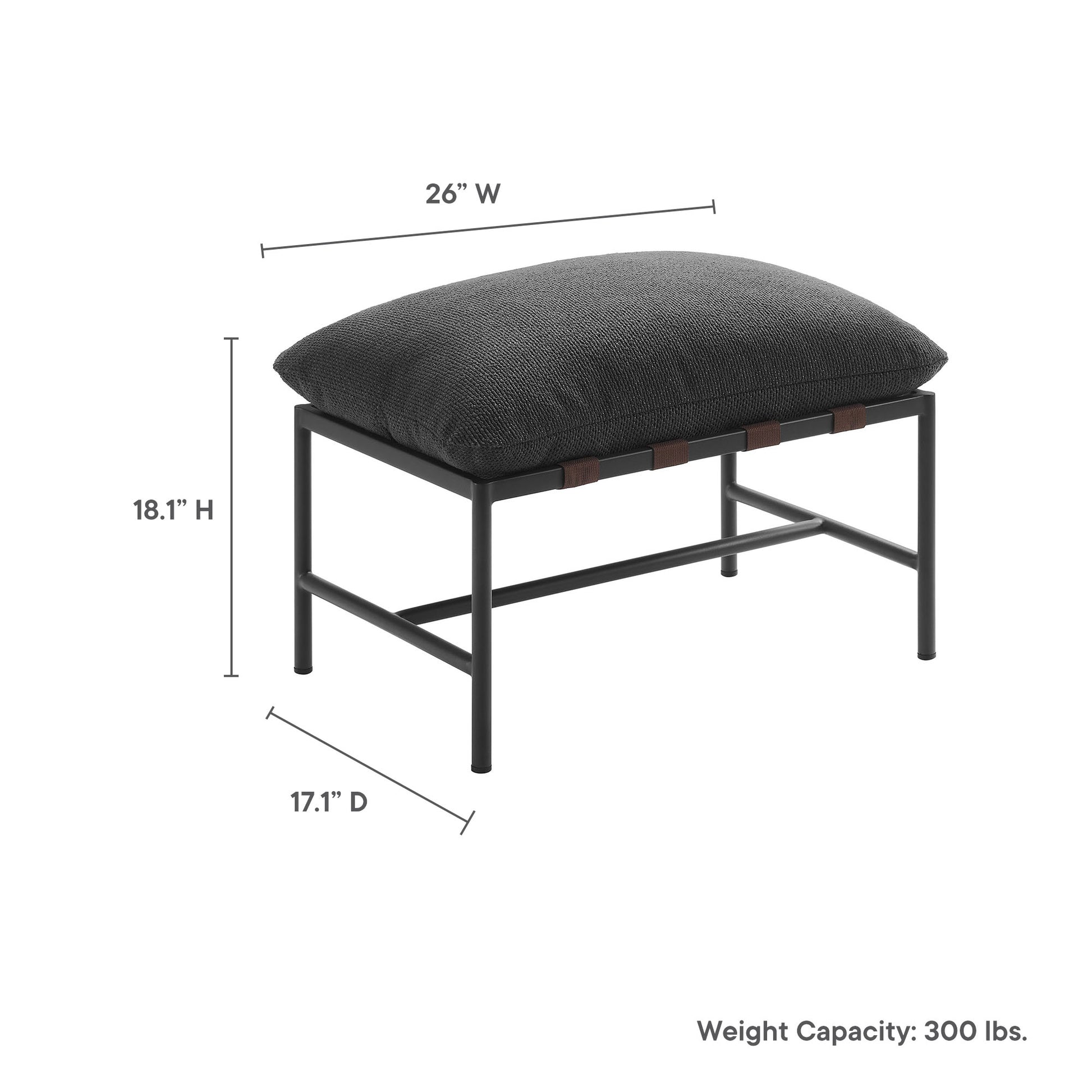 Raya Outdoor Patio Boucle Lounge Chair and Ottoman by Modway - Best Buy Furniture