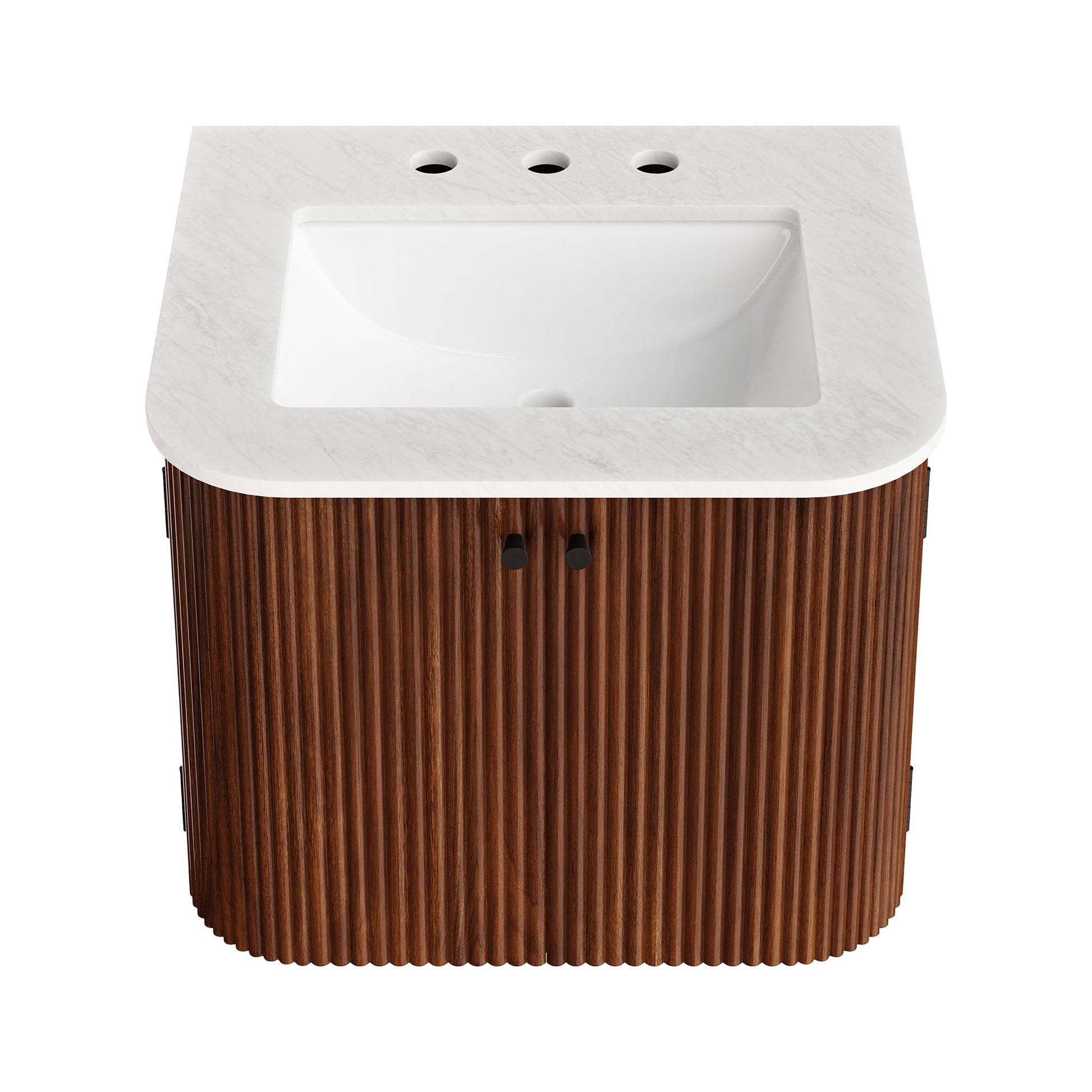 Zia 24" Wall-Mount Bathroom Vanity with Marble Sink by Modway - Best Buy Furniture