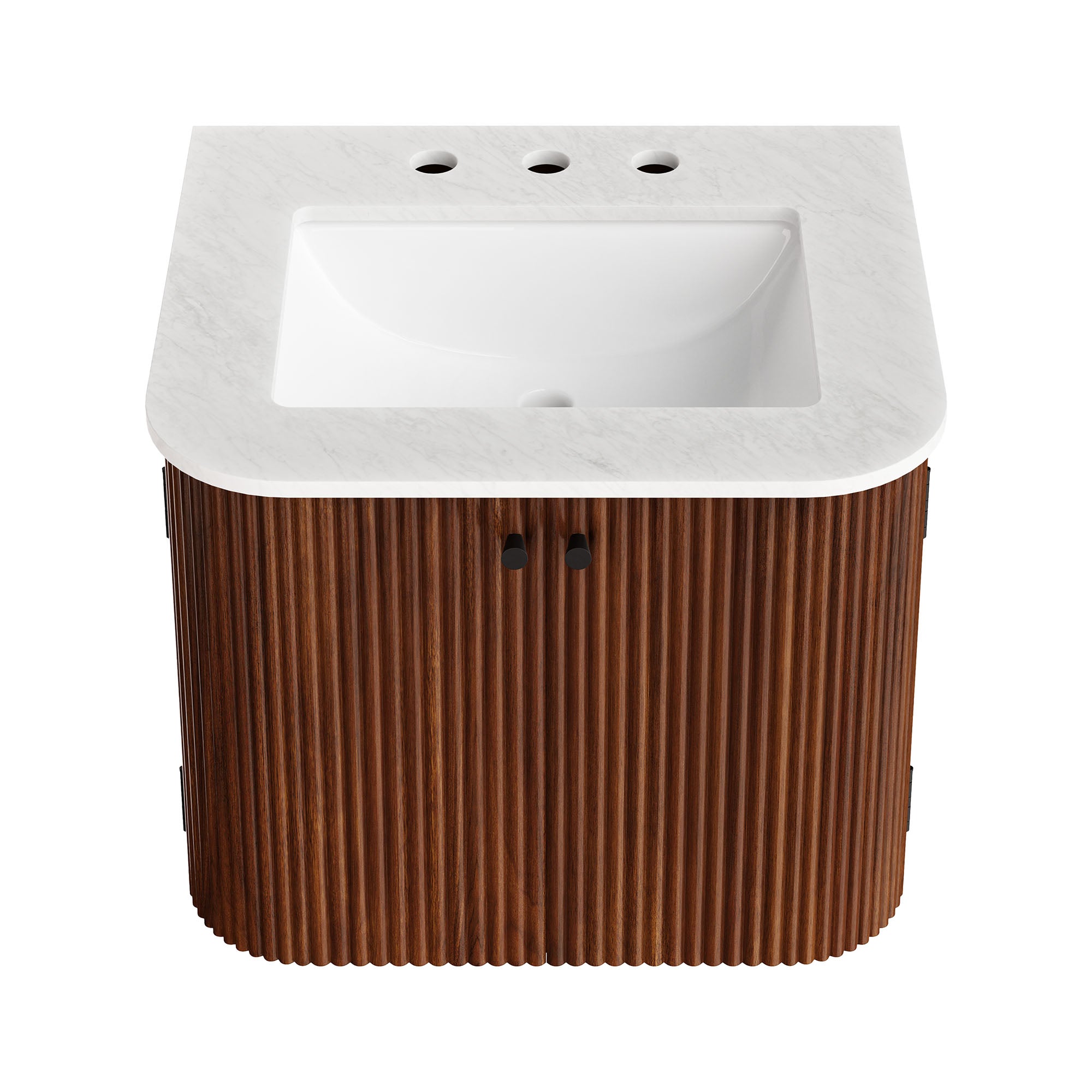 Zia 24" Wall-Mount Bathroom Vanity with Marble Sink by Modway - Best Buy Furniture